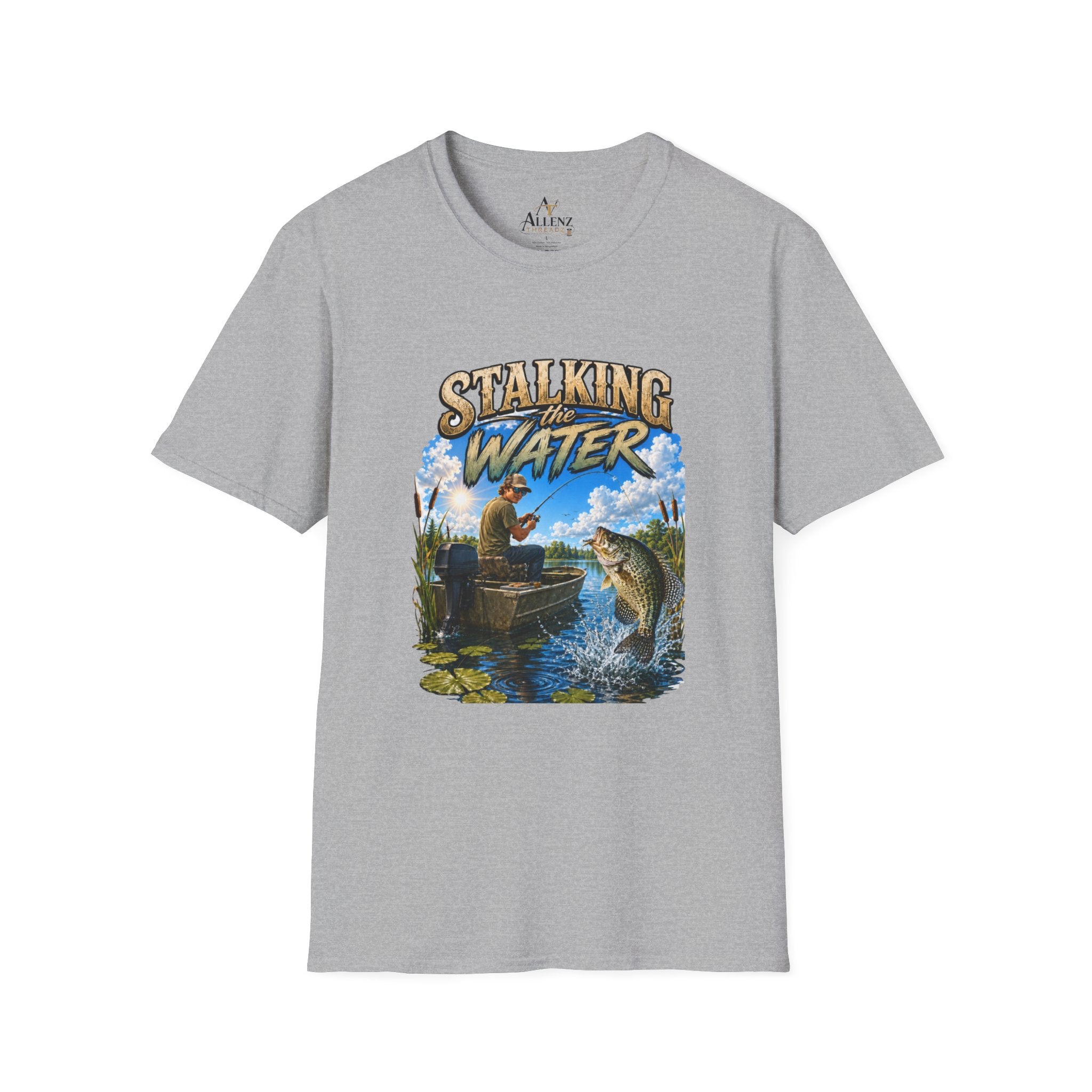 Stalking The Water Fishing Unisex Softstyle T-Shirt