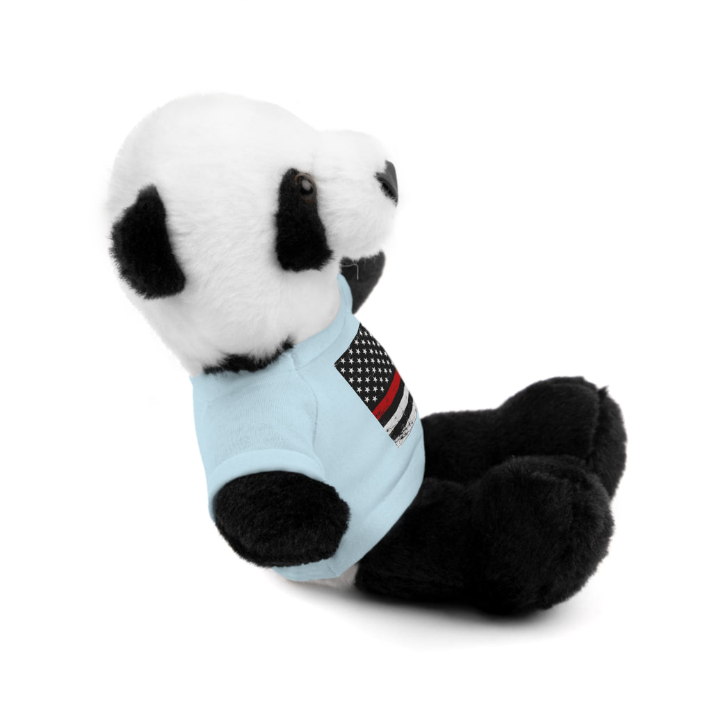 Kids Stuffed Animal with Thin Red line flag Tee