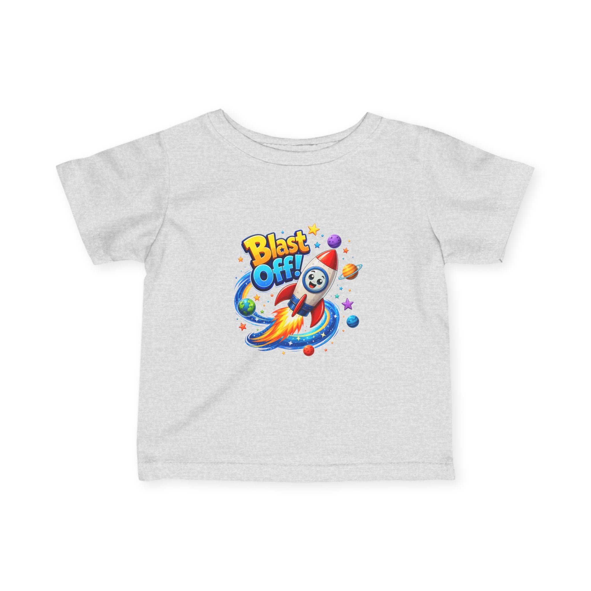 Blast Off Rocket Infant Fine Jersey Tee