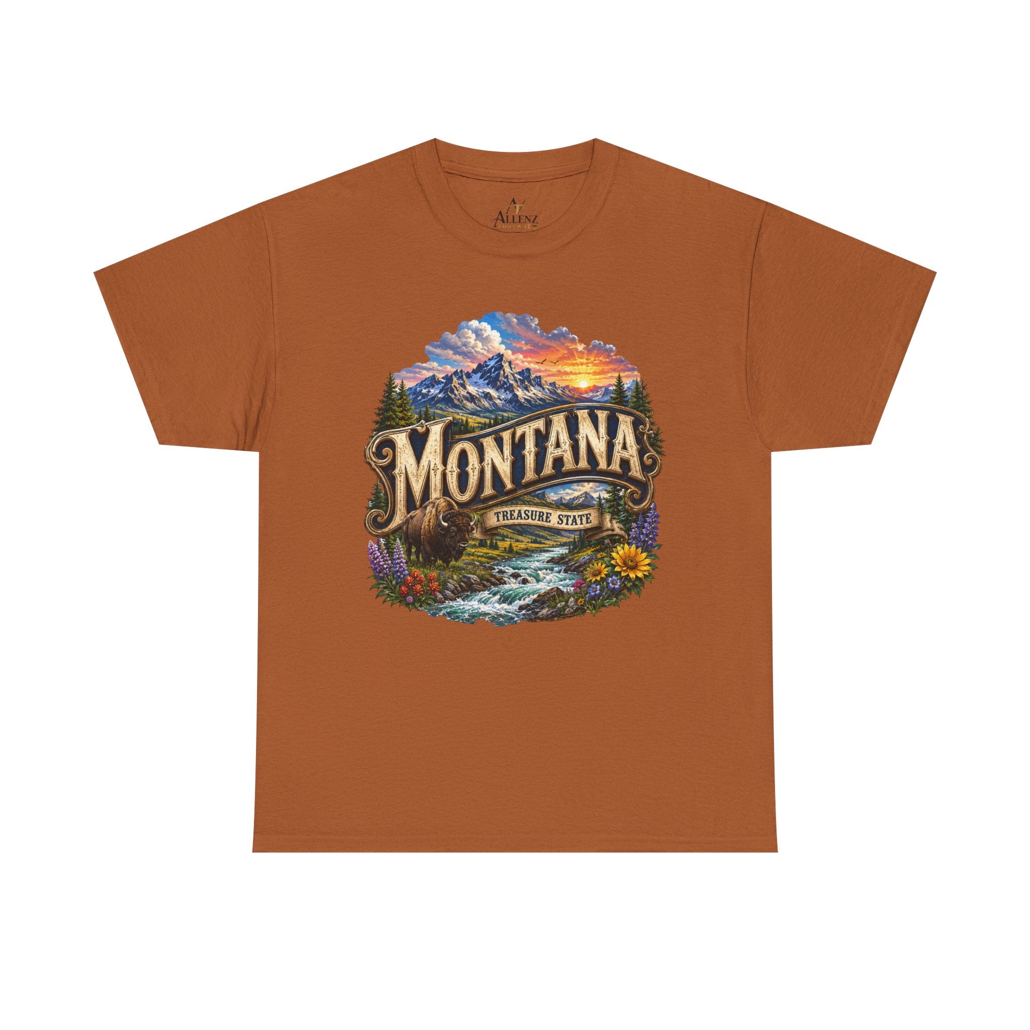 Unisex Heavy Cotton Tee🏔️ Montana – Big Sky Beauty and Wild Frontier Spirit 🏔️