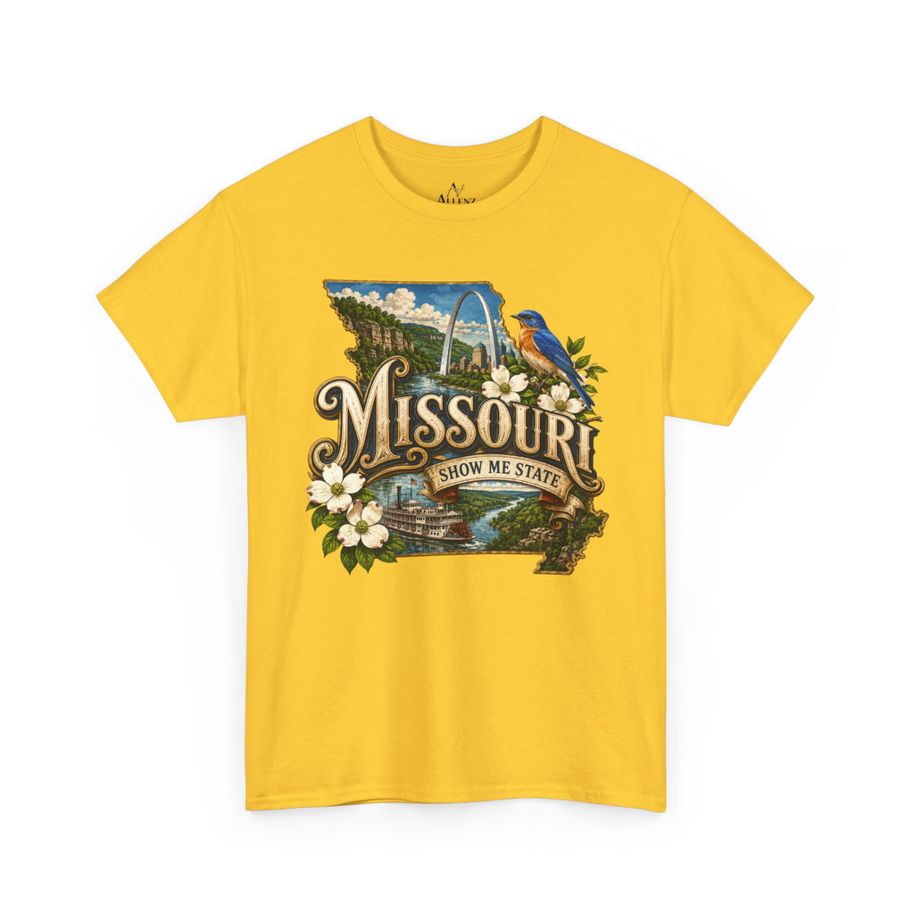 Unisex Heavy Cotton Tee🌊 Missouri – River Heritage and Heartland Beauty 🌊