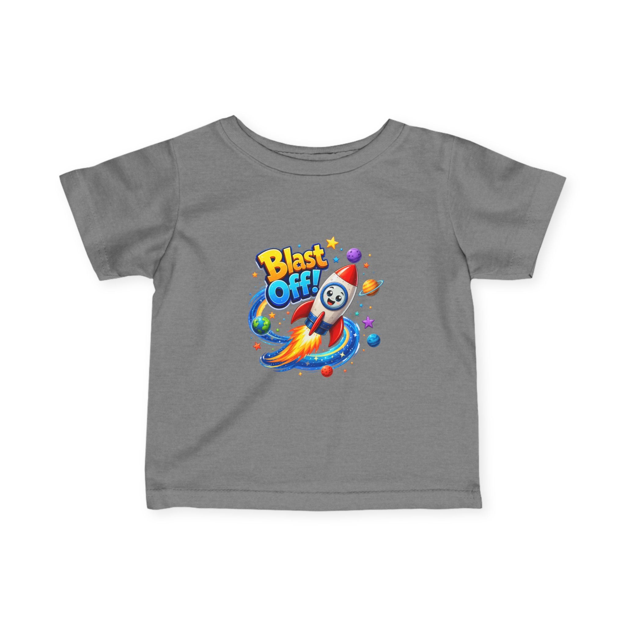 Blast Off Rocket Infant Fine Jersey Tee