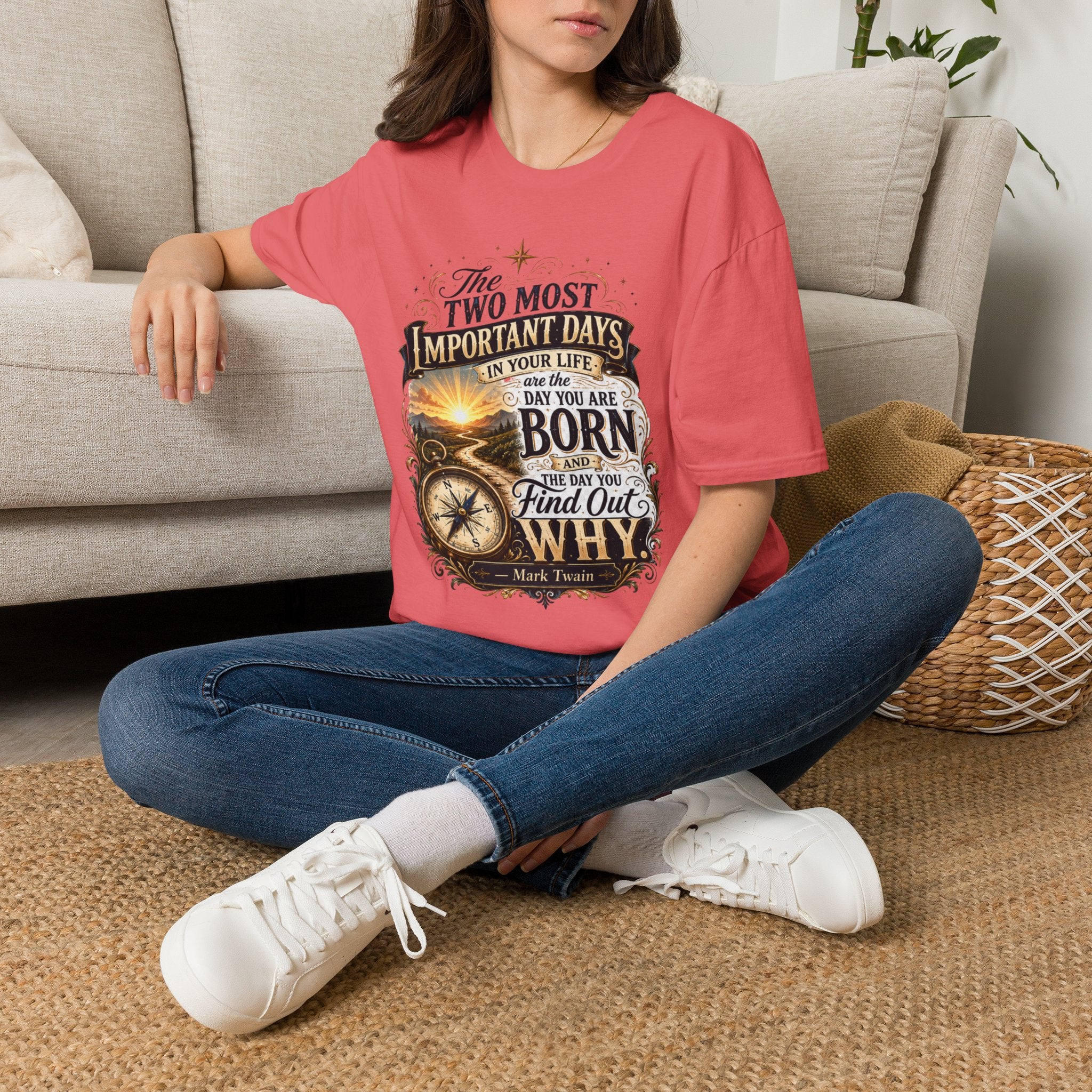 Two Most Important Days Mark Twain Unisex Softstyle T-Shirt
