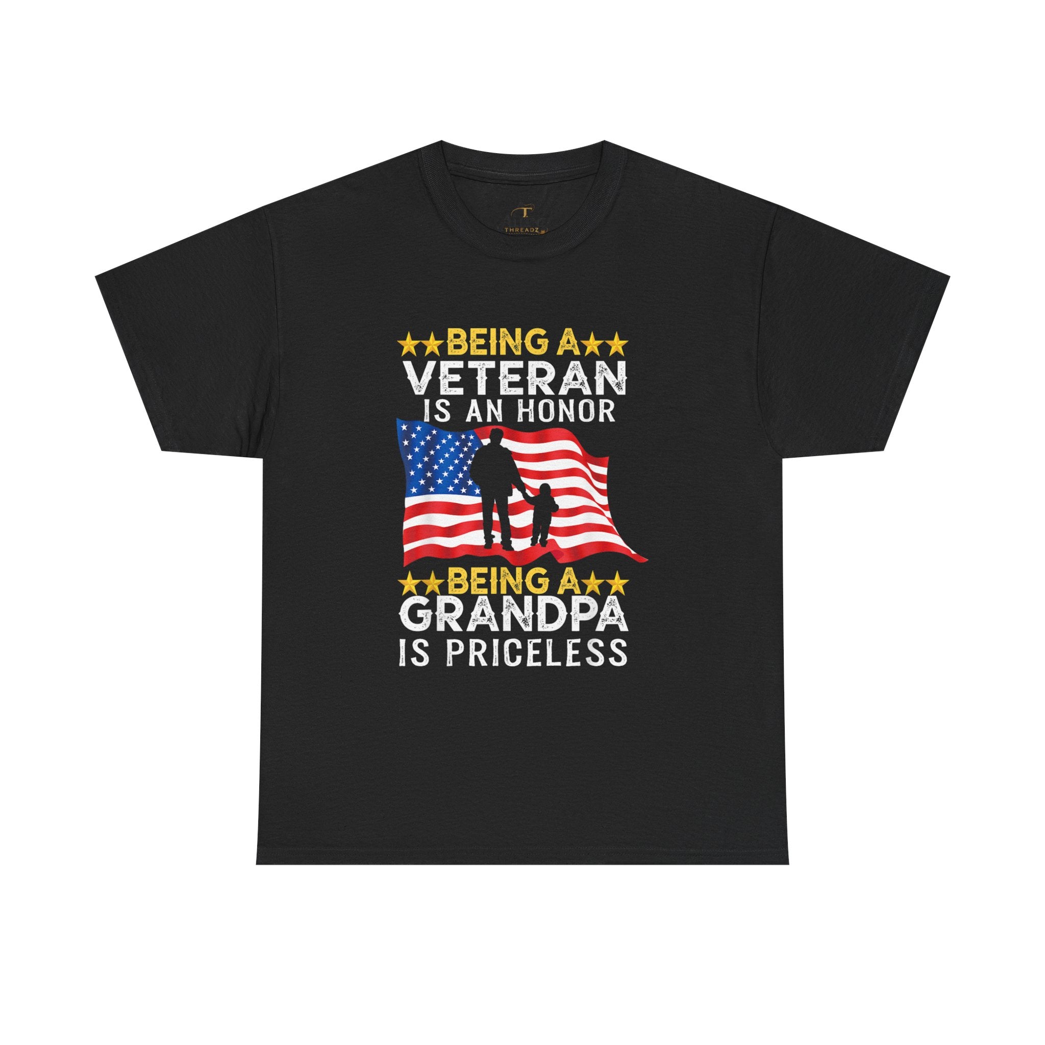 Unisex Heavy Cotton Tee Veteran Grandpa Patriotic
