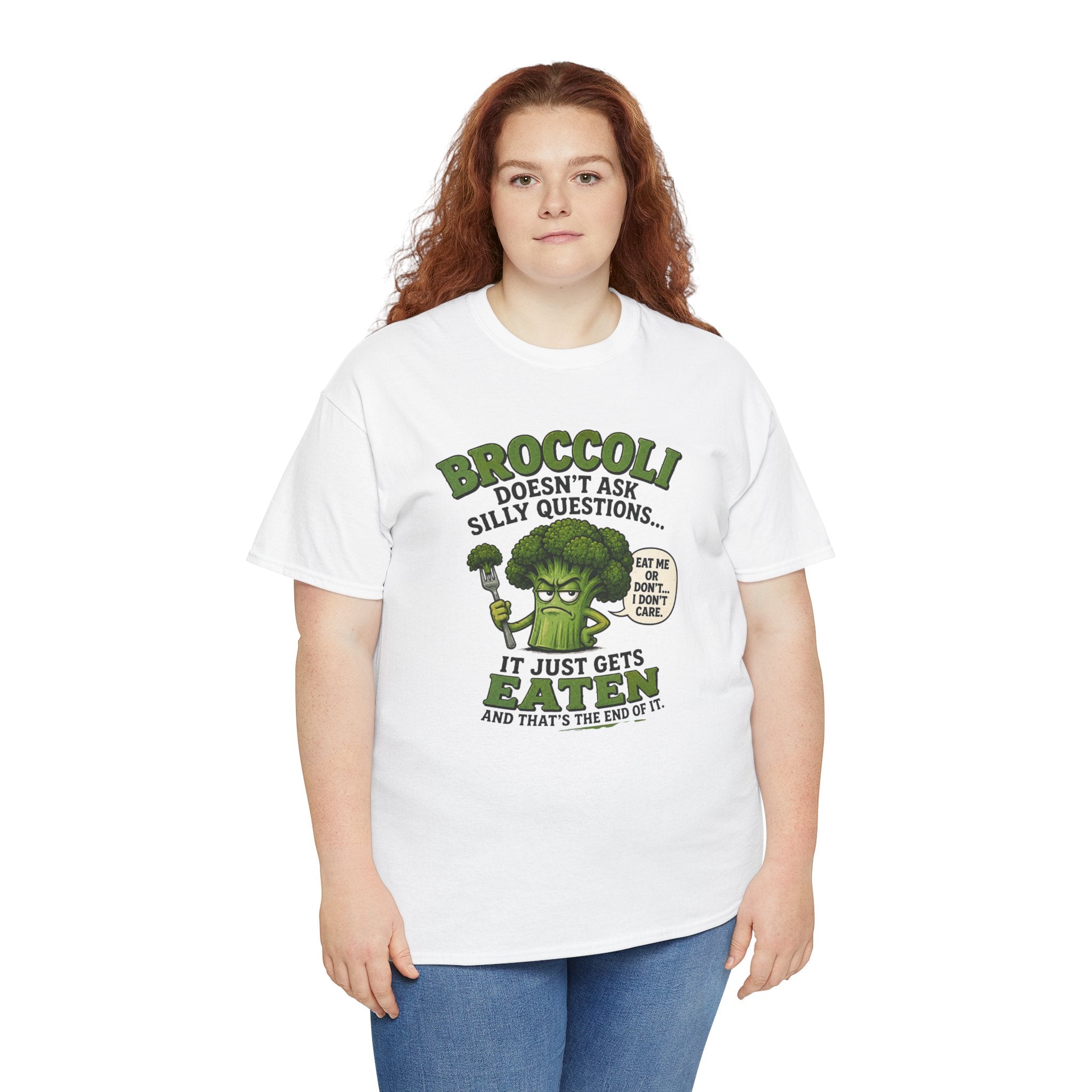 Broccoli head Unisex Heavy Cotton Tee