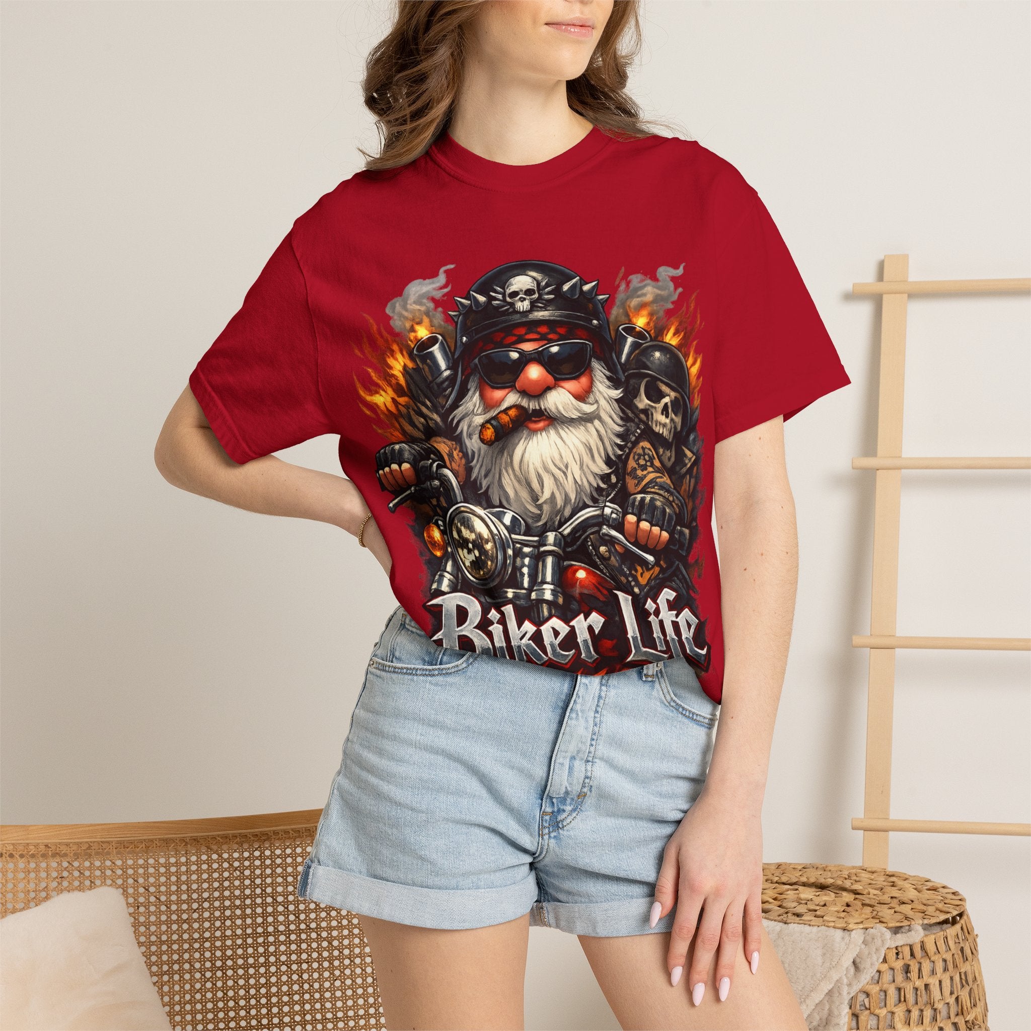 Biker Life T-Shirt — Vintage Gnome Motorcycle Graphic Tee