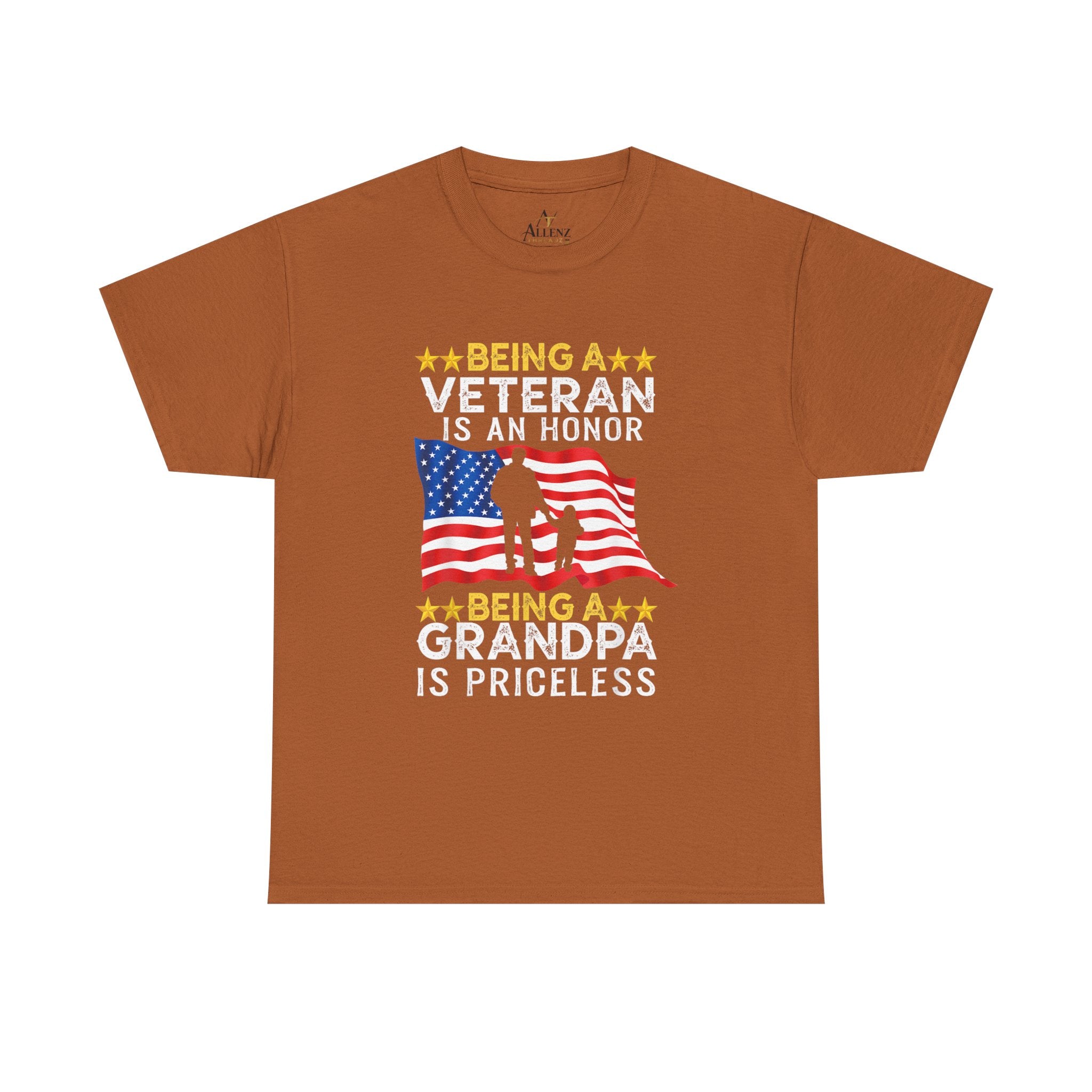 Unisex Heavy Cotton Tee Veteran Grandpa Patriotic