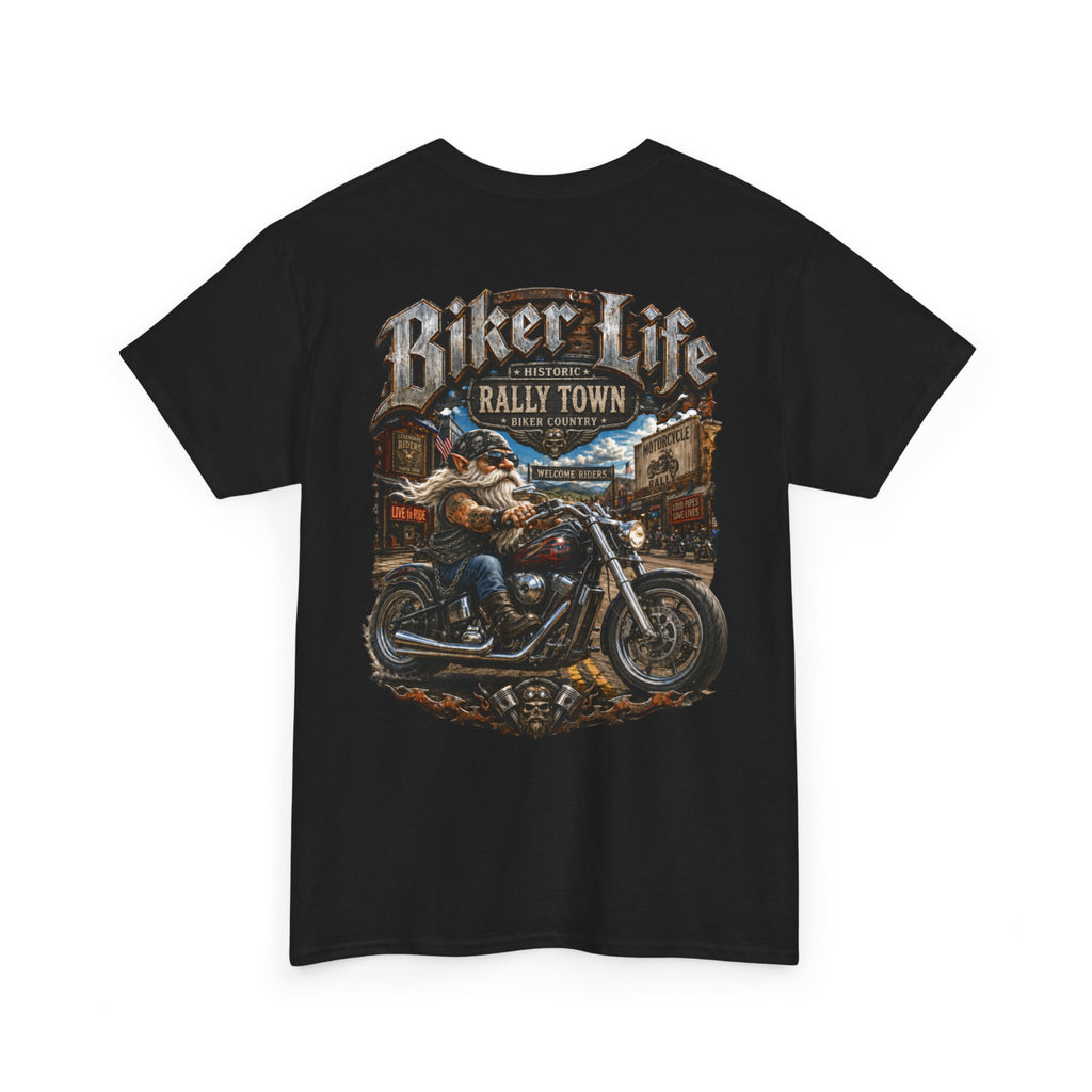 Gnome Biker Life Unisex Heavy Cotton Tee