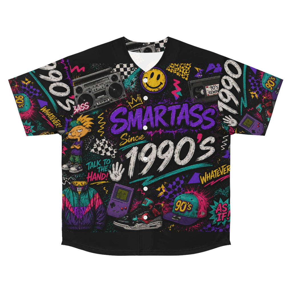 Men's Baseball Jersey (AOP) Smartass 90s