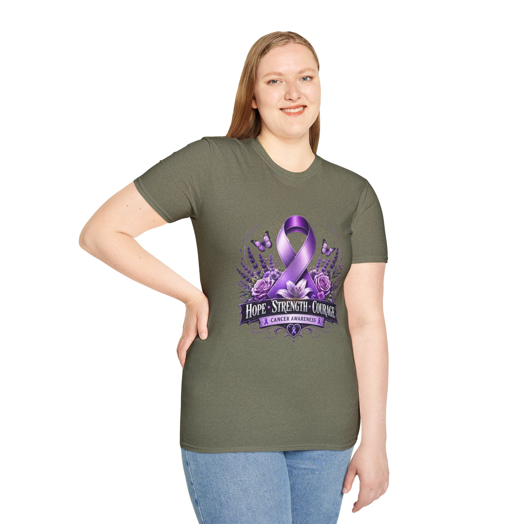 Hope Strength Courage Unisex Softstyle T-Shirt