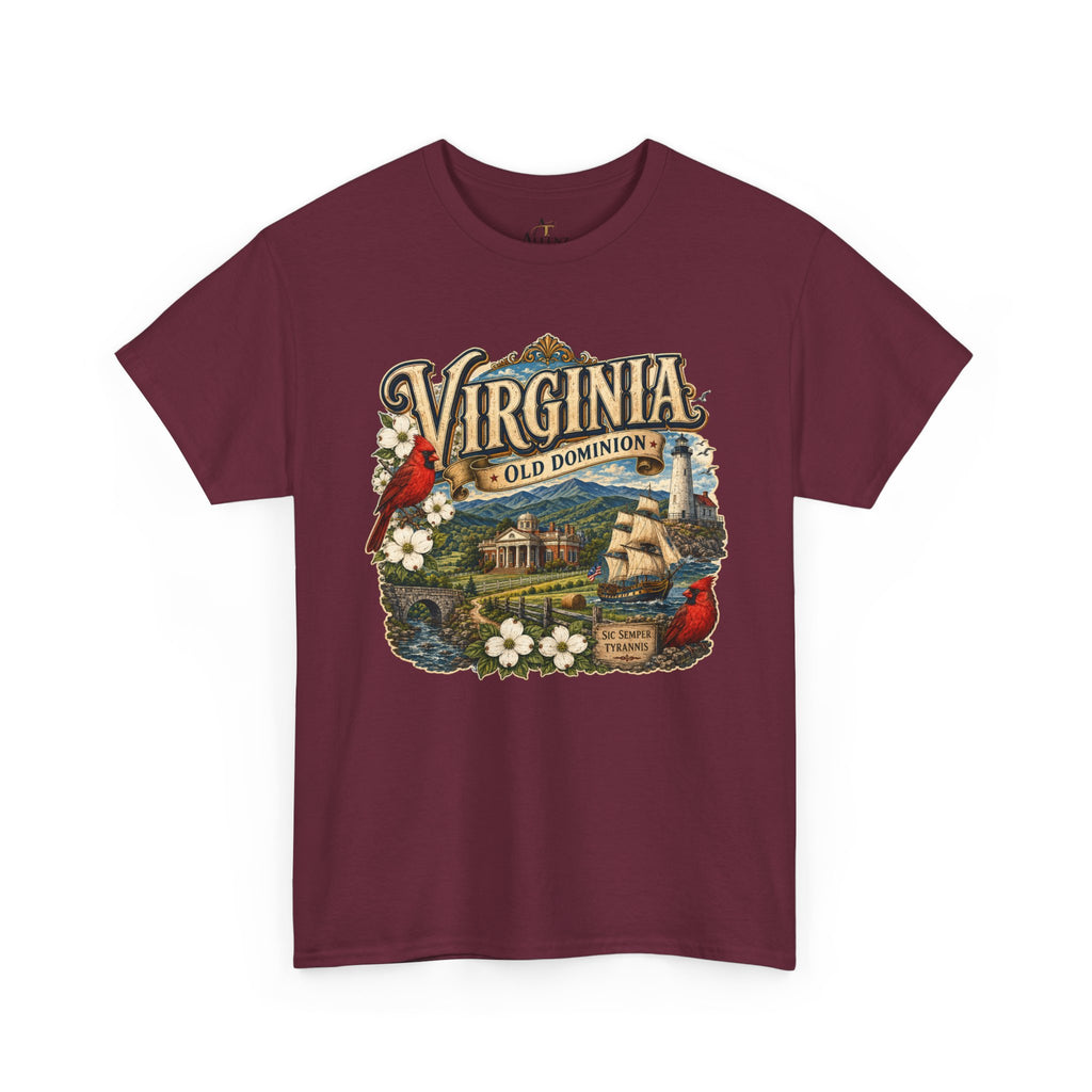 Unisex Heavy Cotton Tee Virginia – Timeless Beauty of the Old Dominion 🚢🕊️