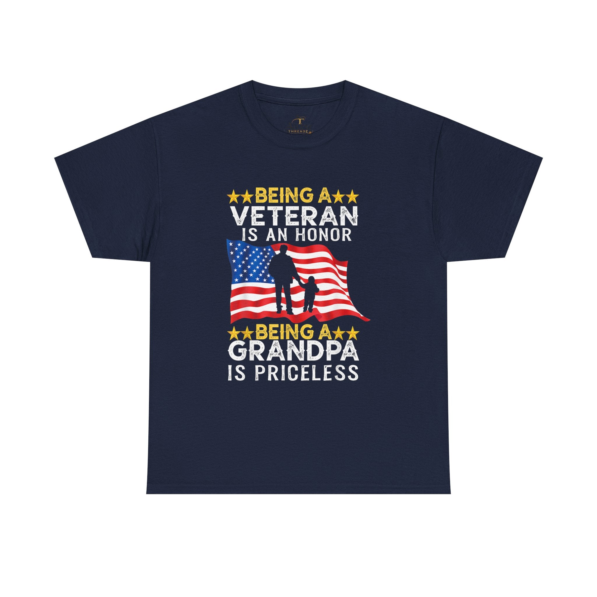 Unisex Heavy Cotton Tee Veteran Grandpa Patriotic