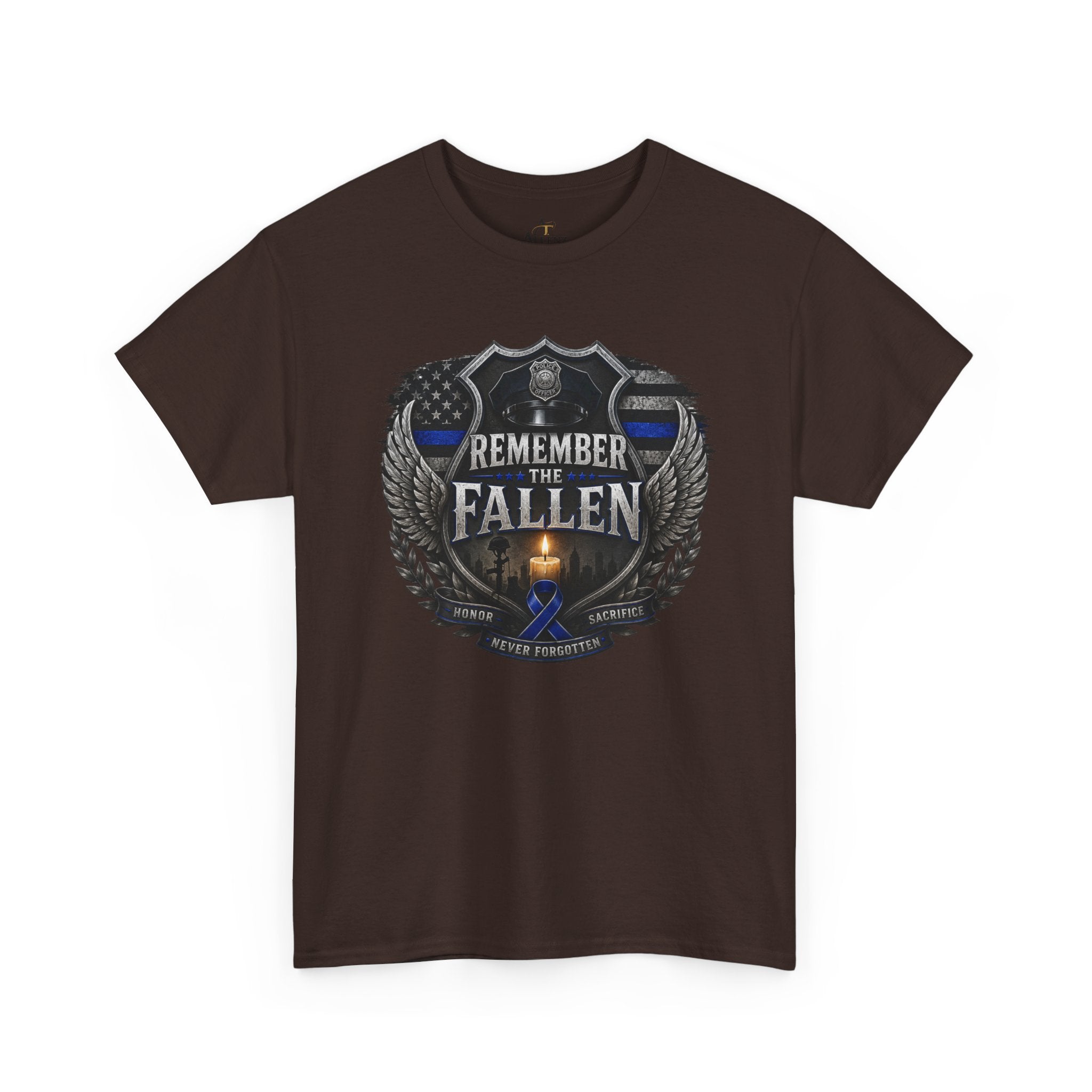Unisex Heavy Cotton Tee Thin blue line remember the Fallen