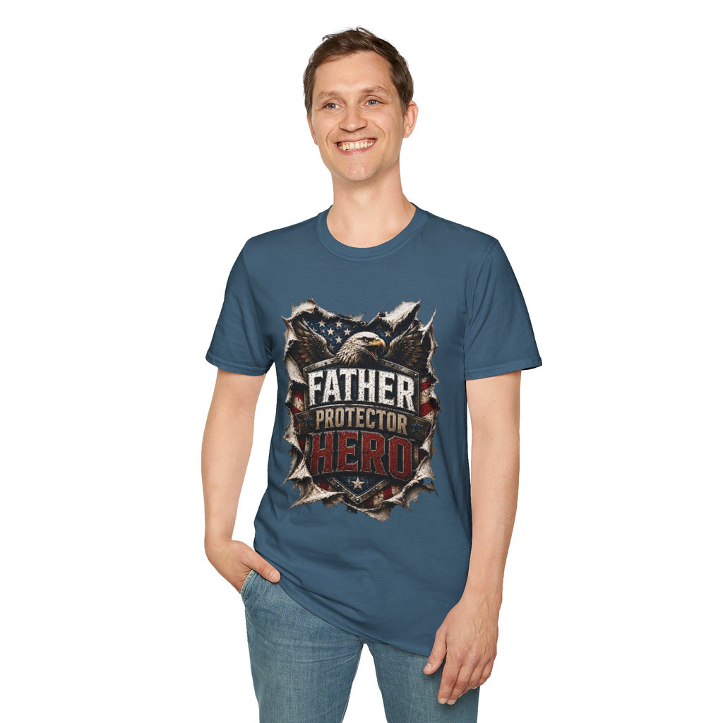 Father Protector Hero Unisex Softstyle T-Shirt