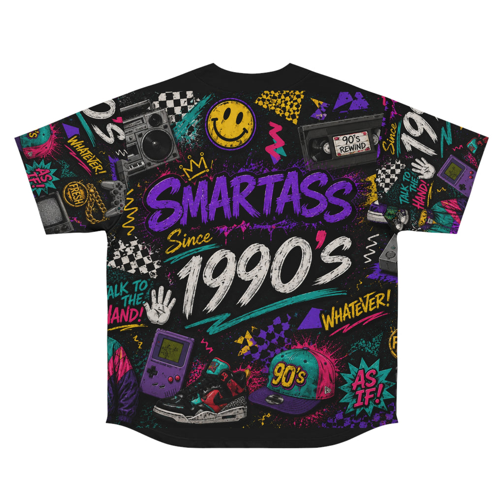 Men's Baseball Jersey (AOP) Smartass 90s