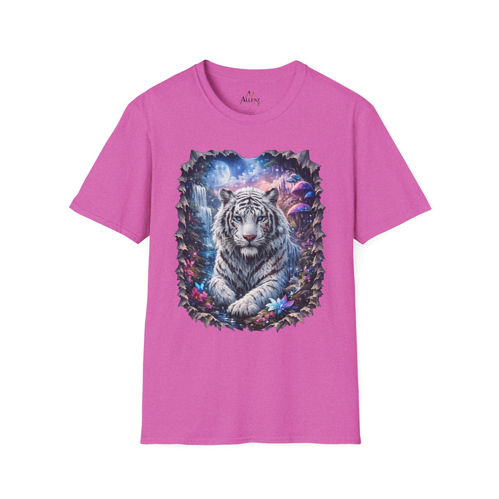 Fantasy white Bengal tiger Unisex Softstyle T-Shirt -
