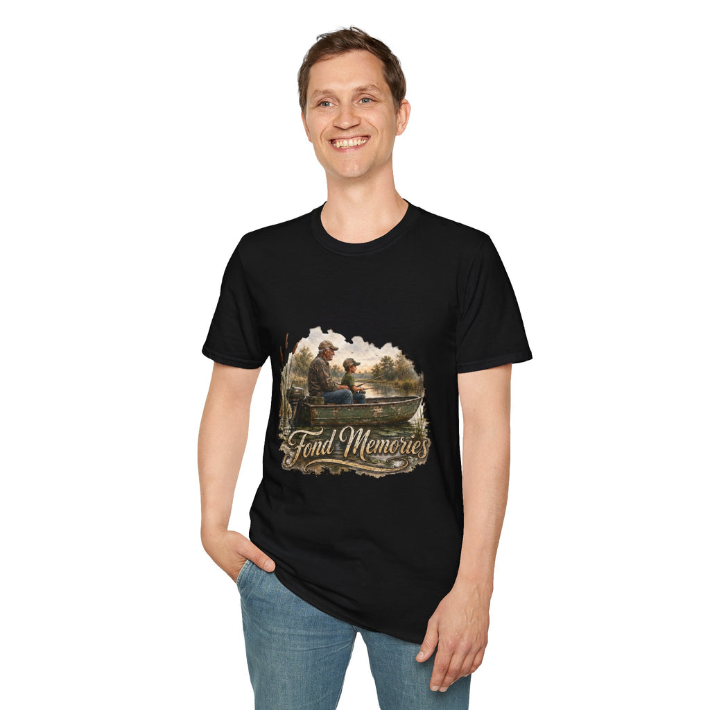 Grandpa and Grandson Fishing Unisex Softstyle T-Shirt