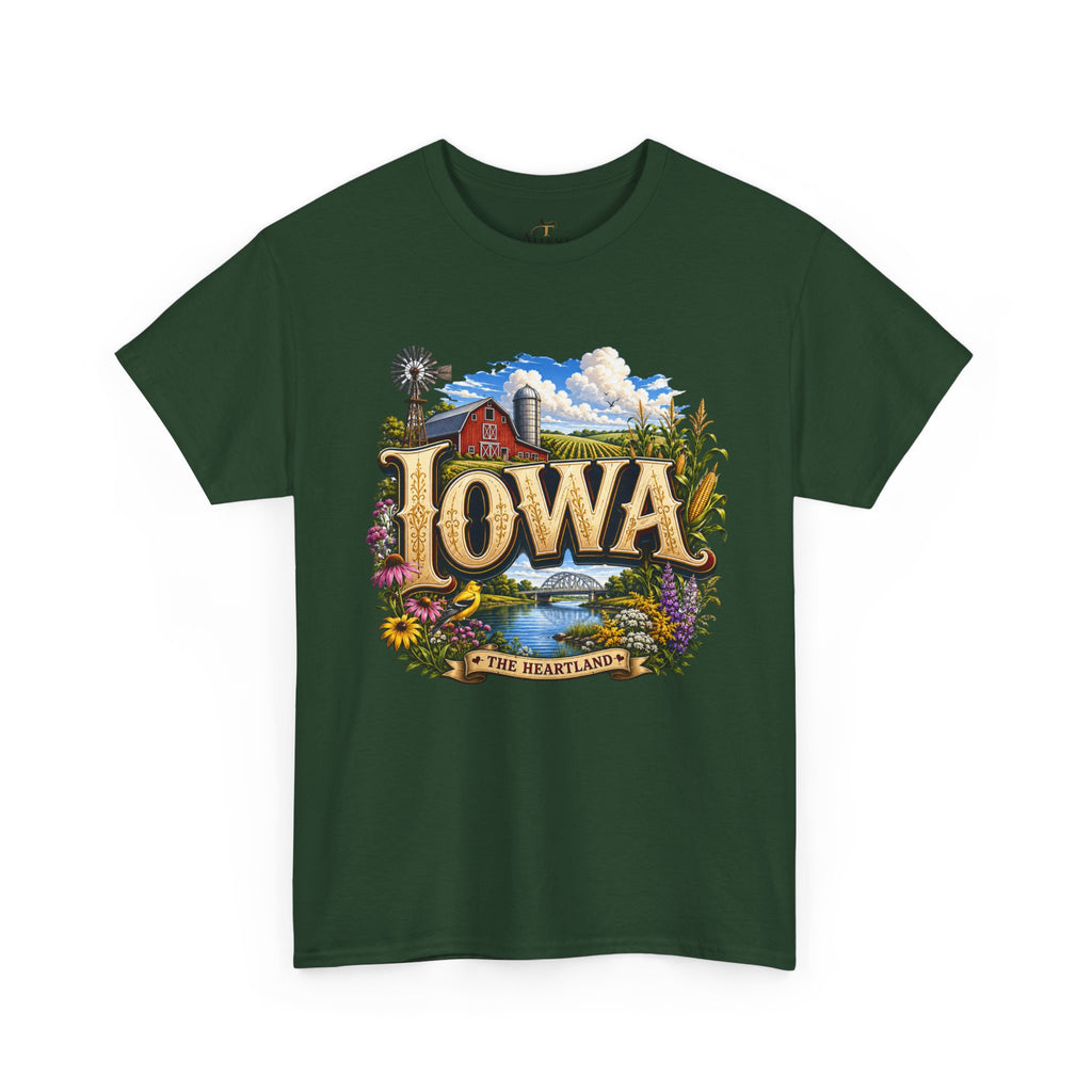 Unisex Heavy Cotton Tee 🌽 Iowa – America’s Heartland at Its Finest 🌽