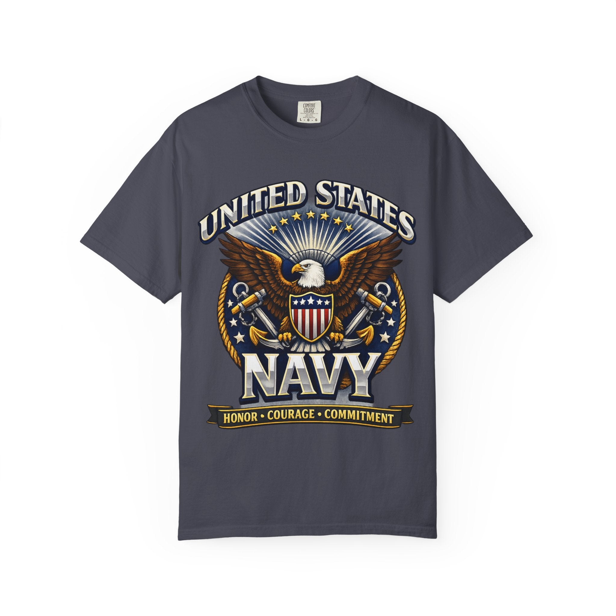 United States Navy Eagle Graphic T-Shirt — Honor Courage Commitment