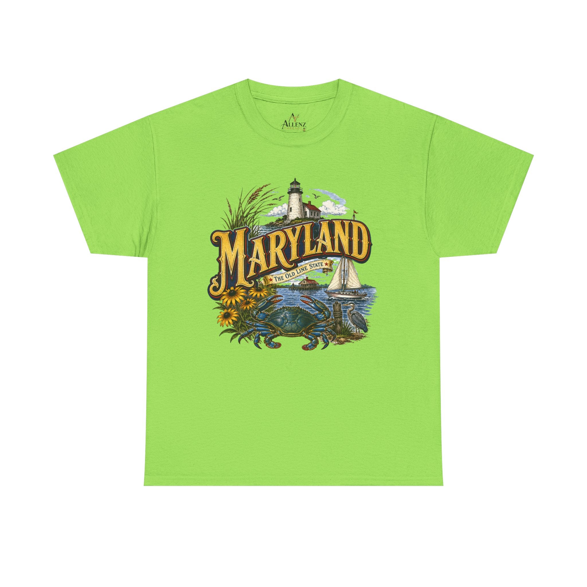 Unisex Heavy Cotton Tee🦀 Maryland – Coastal Pride and Chesapeake Charm 🦀