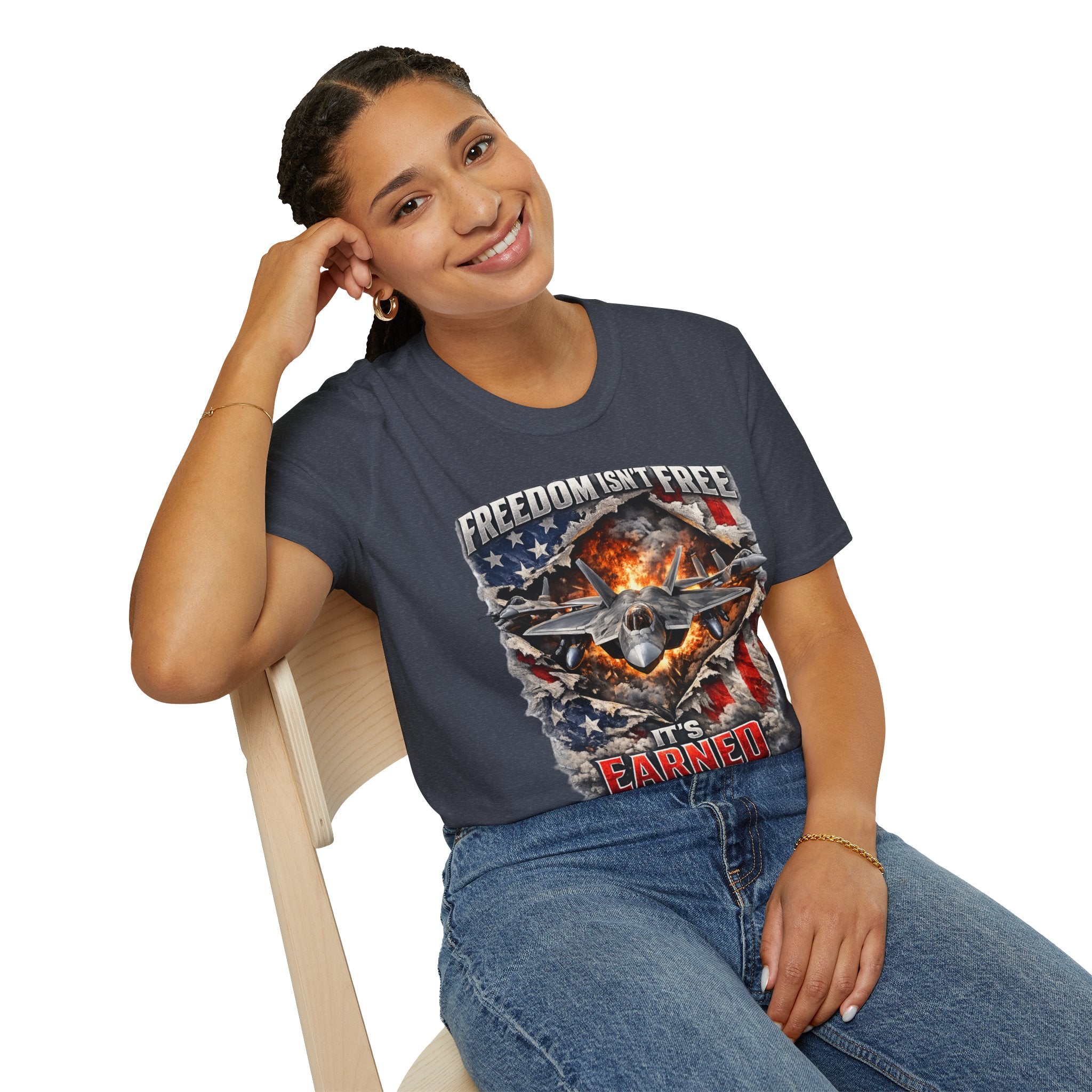 Unisex Softstyle T-Shirt- Freedom isn't free it's earned