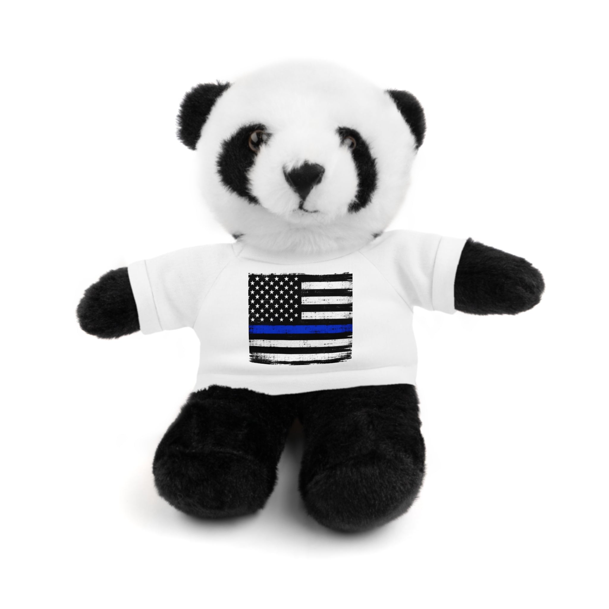 Kids Stuffed Animal with Thin Blue line flag Tee