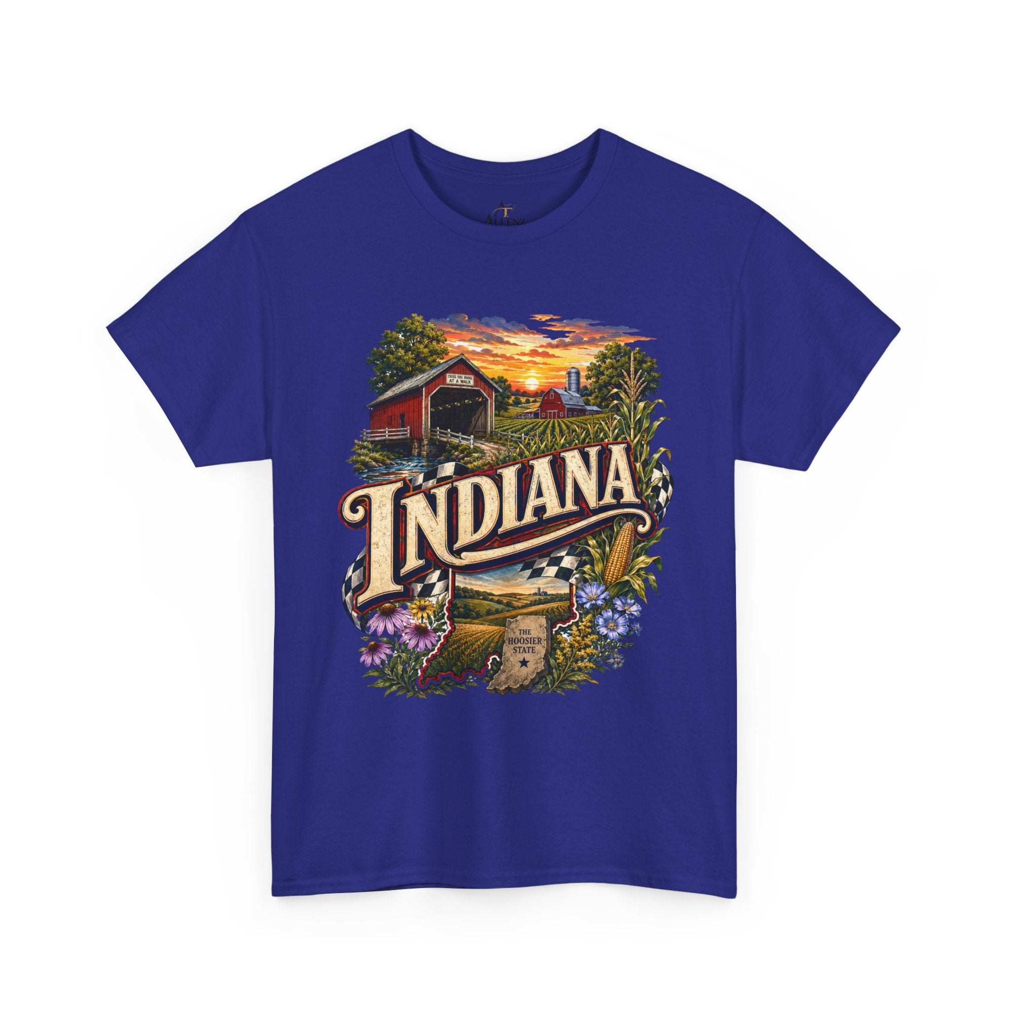 Unisex Heavy Cotton Tee 🌽 Indiana – Heartland Pride and Hoosier Tradition 🌽