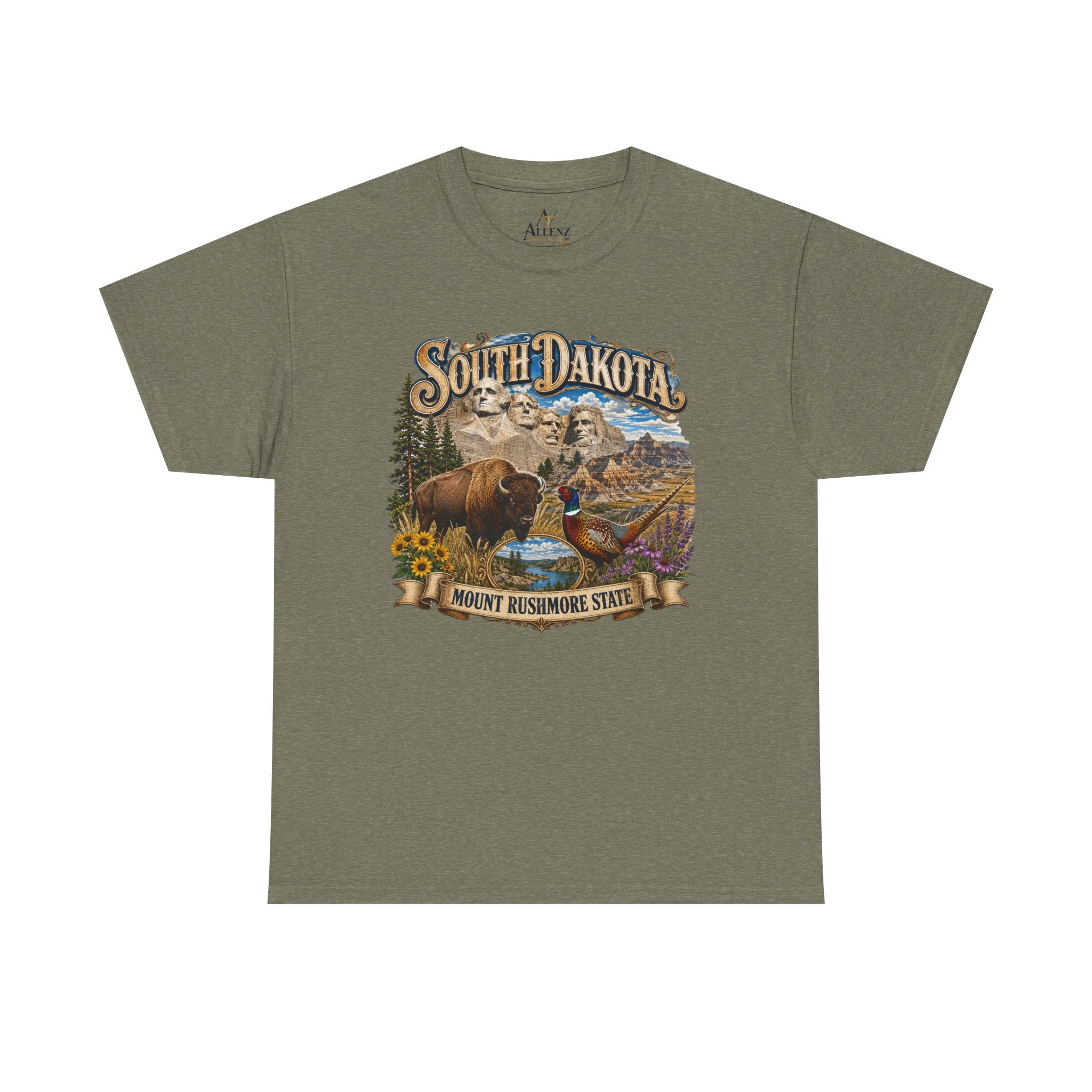Unisex Heavy Cotton Tee South Dakota – Legendary Spirit of the Mount Rushmore State ⛰️