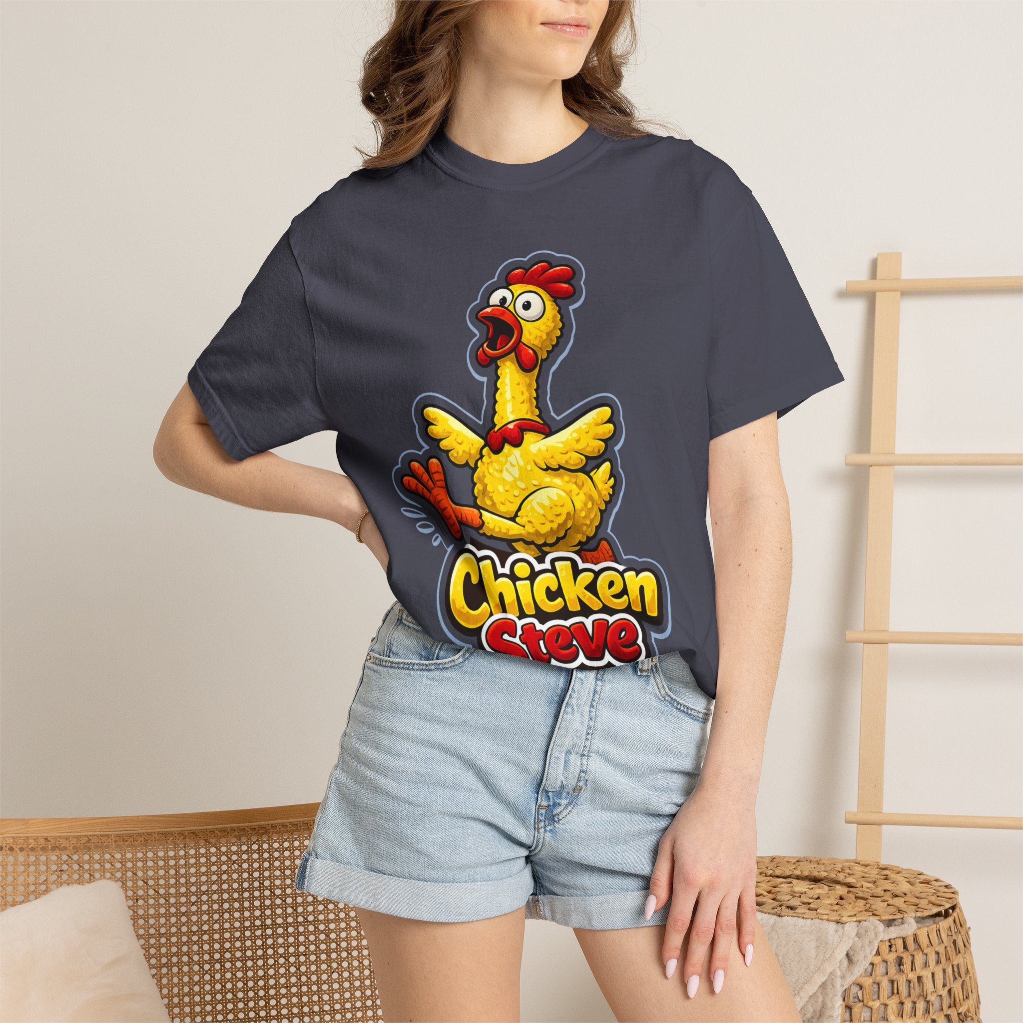 Chicken Steve T-Shirt — Funny Cartoon Chicken Graphic Tee