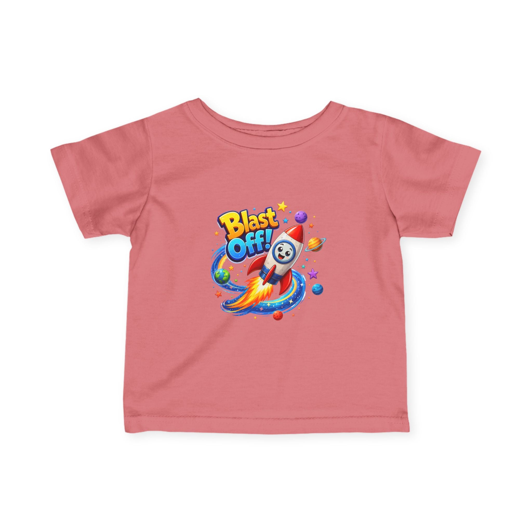 Blast Off Rocket Infant Fine Jersey Tee