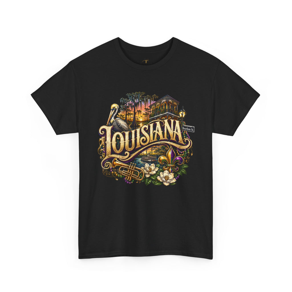 Unisex Heavy Cotton Tee 🎷 Louisiana – Jazz, Culture and Southern Soul 🎷