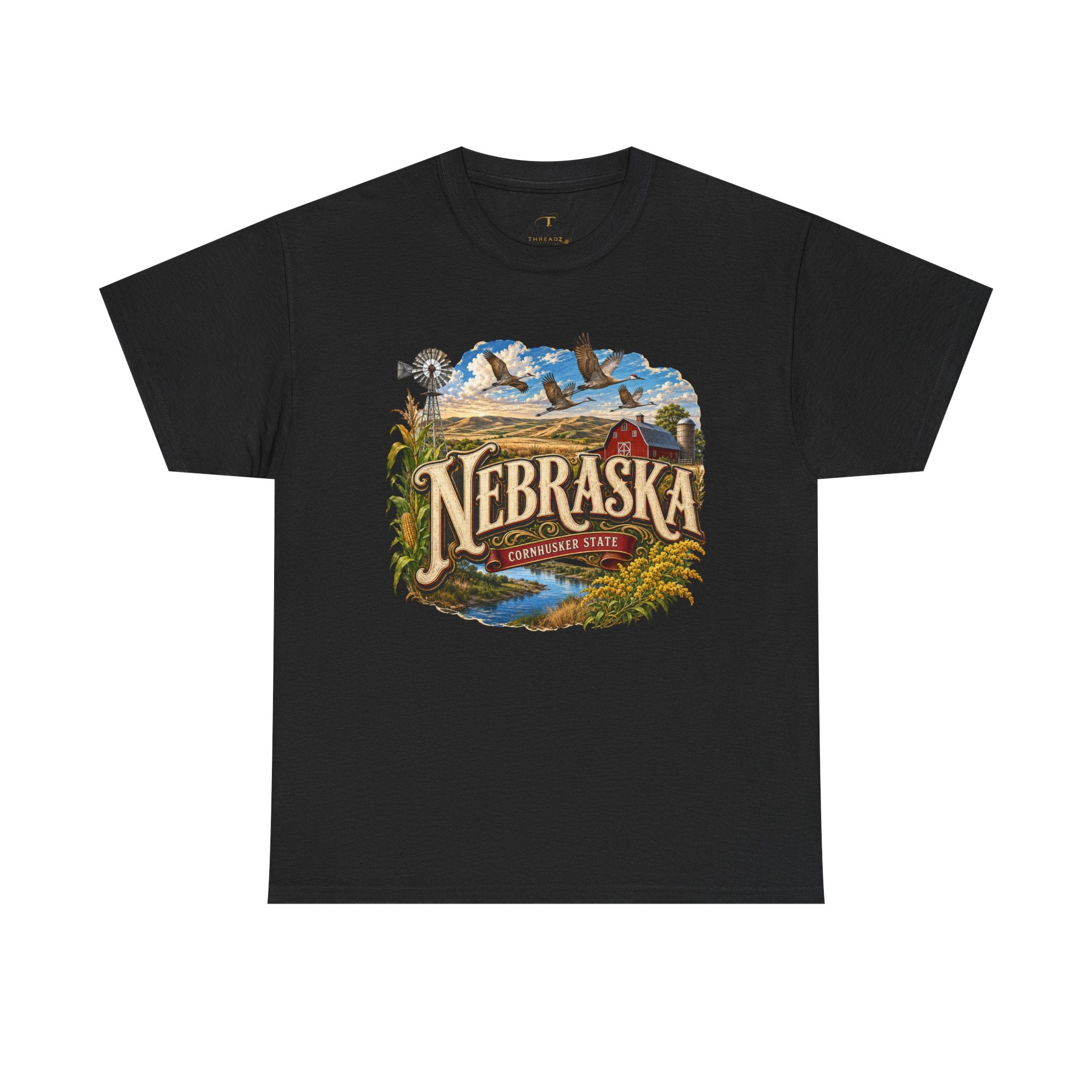 Unisex Heavy Cotton Tee🌾 Nebraska – Heartland Heritage and Prairie Pride 🌾