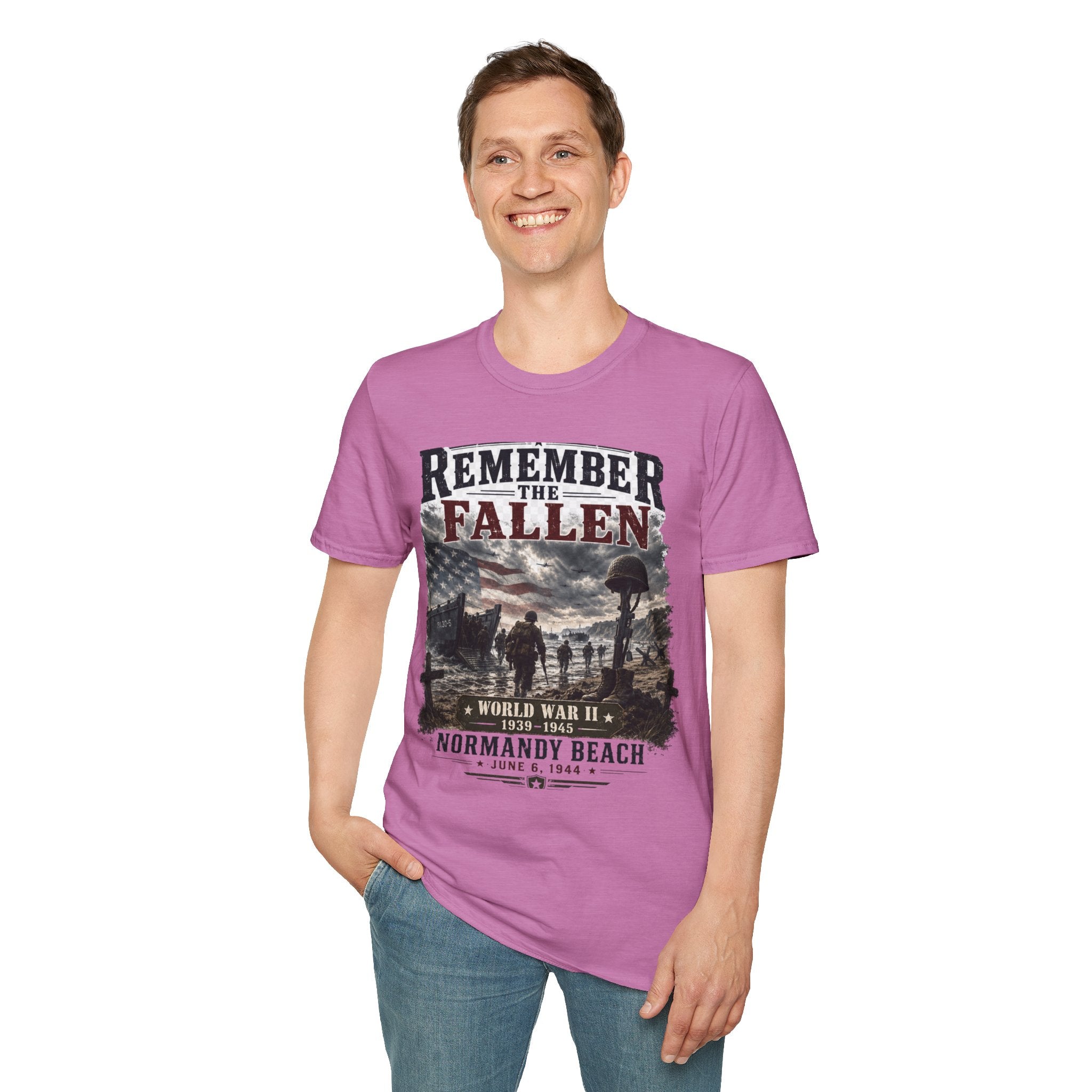 Remember the Fallen T-Shirt — Normandy Beach WWII Memorial Tee