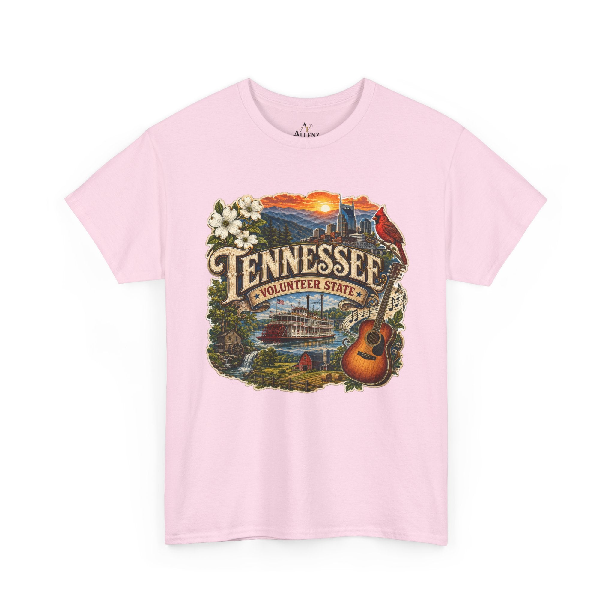 Unisex Heavy Cotton Tee🎸 Tennessee – Heart of the Volunteer State 🌄🎶