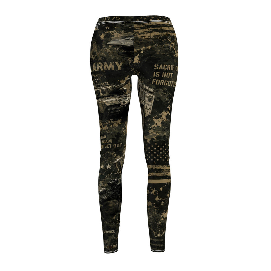 Women's  ARMY Cut and Sew Casual Leggings (AOP)