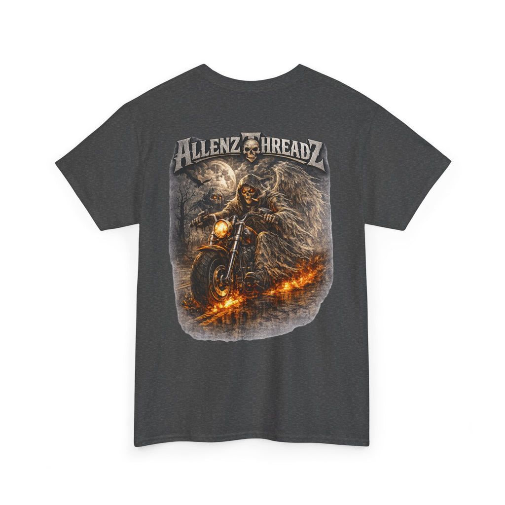 Unisex Heavy Cotton Tee🔥 Allenz Threadz Exclusive – Reaper Rider Tee 🔥