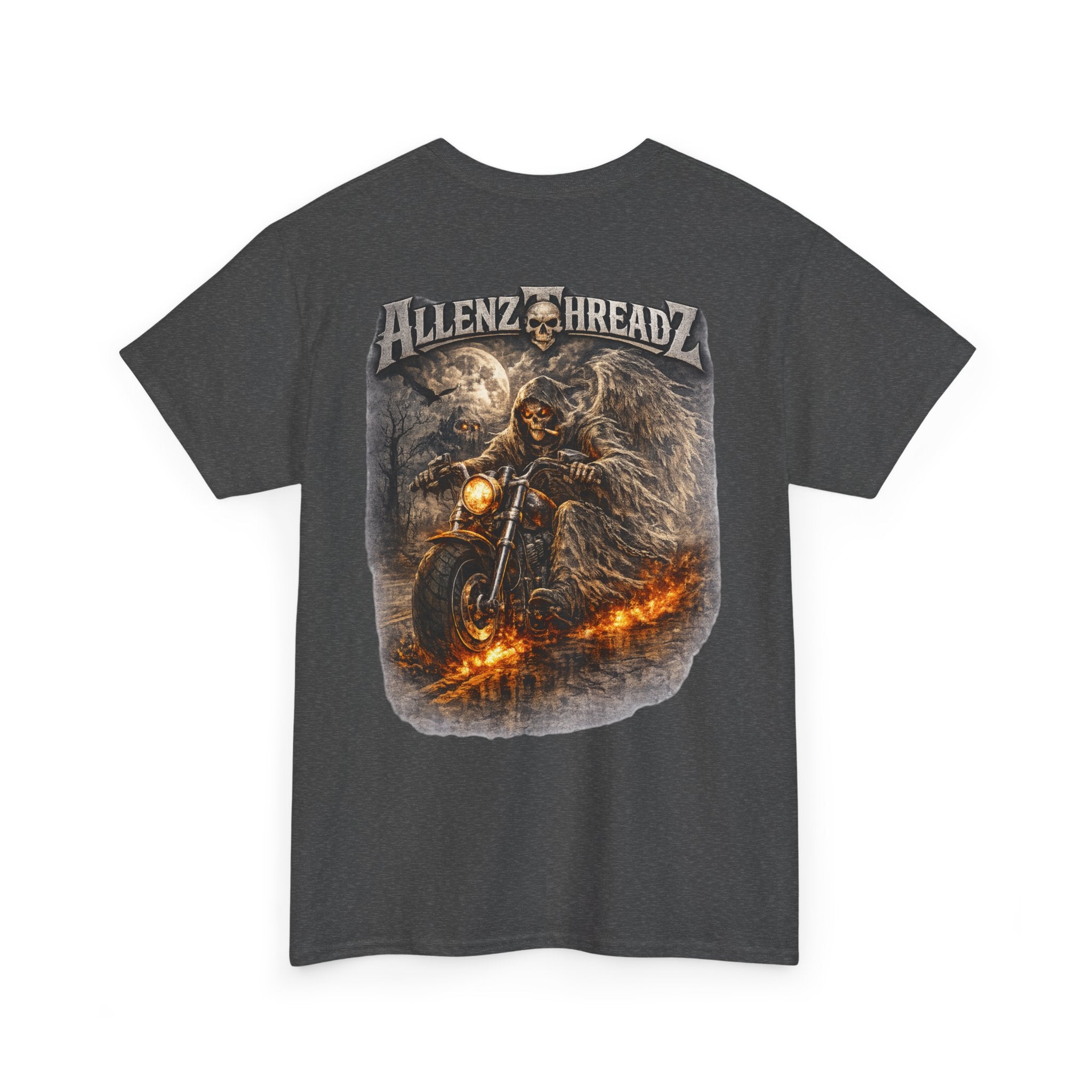 Unisex Heavy Cotton Tee🔥 Allenz Threadz Exclusive – Reaper Rider Tee 🔥