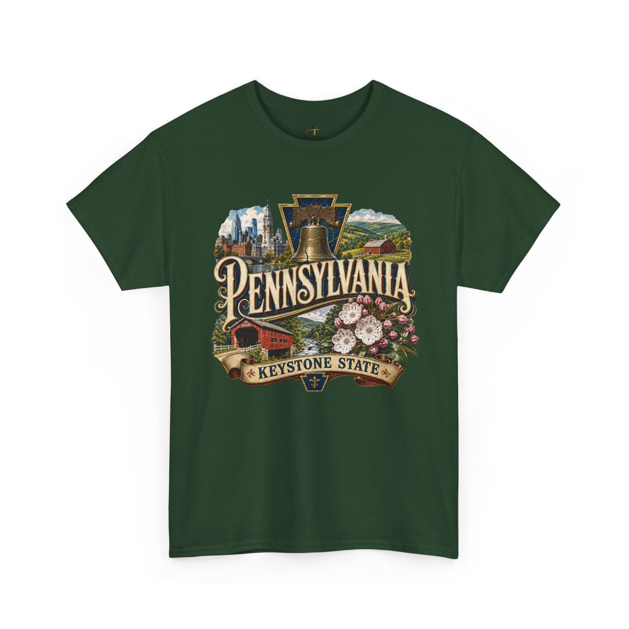 Unisex Heavy Cotton Tee🛎️ Pennsylvania – Pride of the Keystone State 🌄