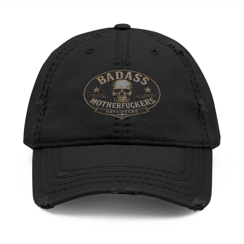 Badass Motherfu.........  Distressed Dad Hat (Embroidery)
