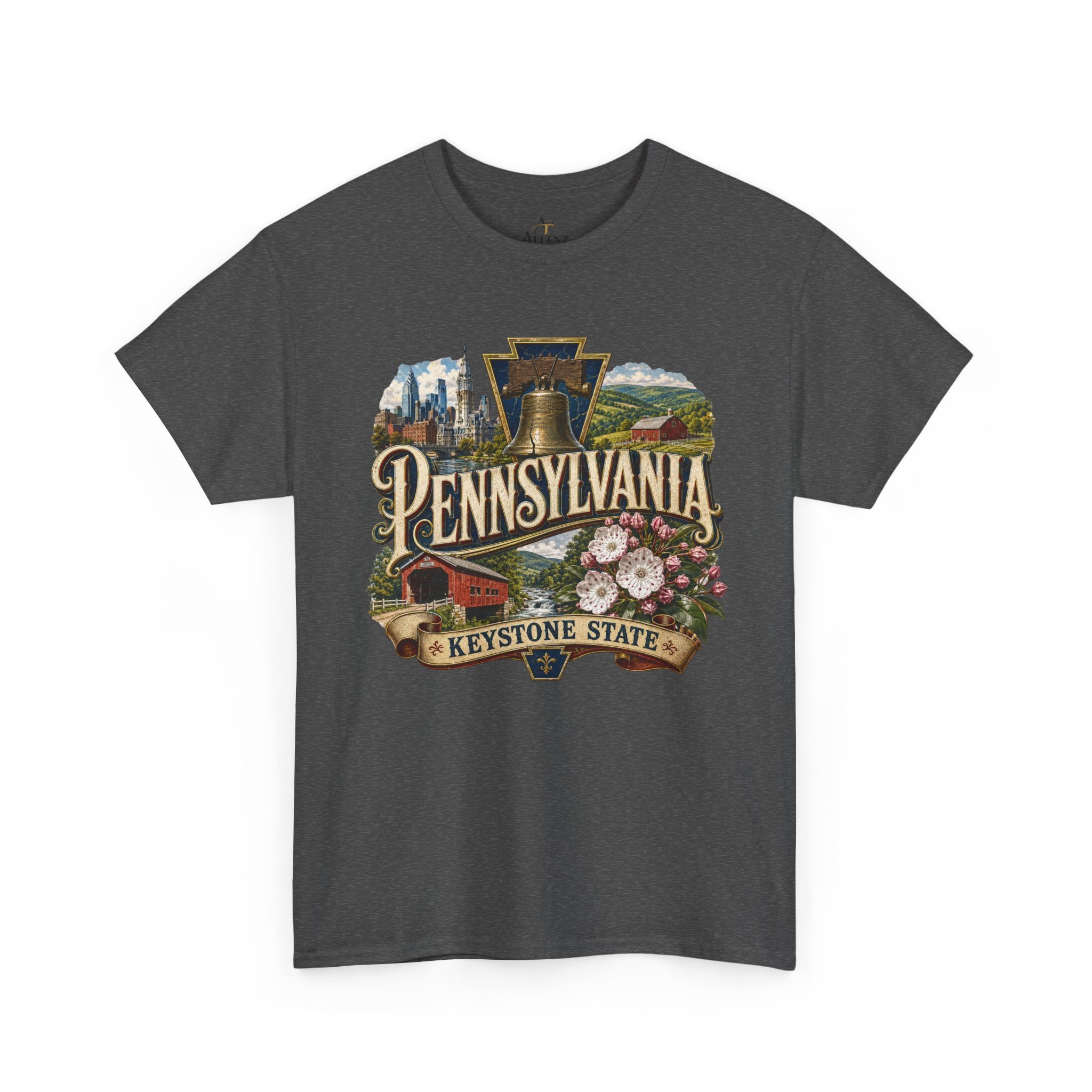 Unisex Heavy Cotton Tee🛎️ Pennsylvania – Pride of the Keystone State 🌄