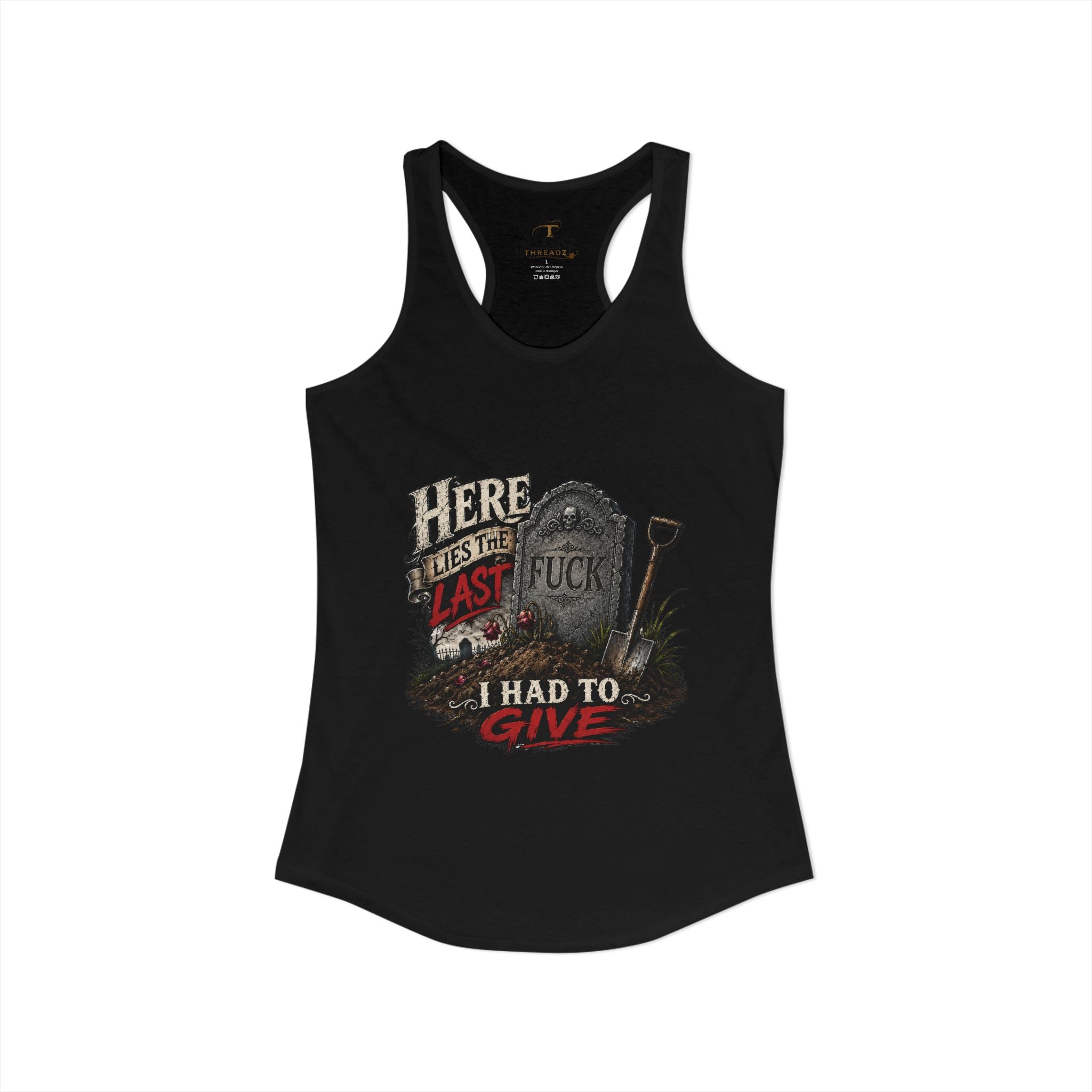 Here Lies Funny Women's Ideal Racerback Tank