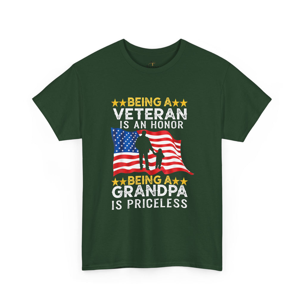 Unisex Heavy Cotton Tee Veteran Grandpa Patriotic