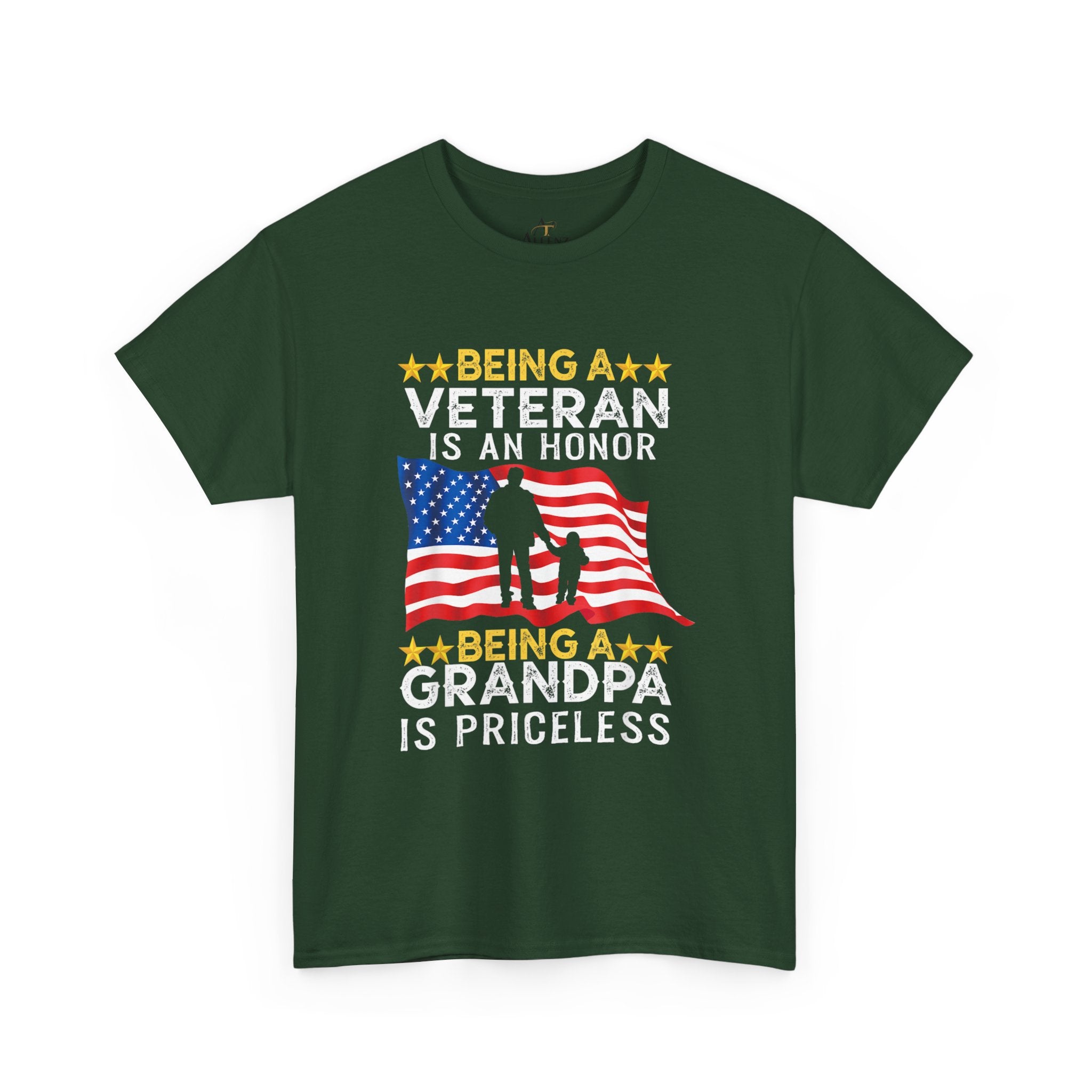 Unisex Heavy Cotton Tee Veteran Grandpa Patriotic