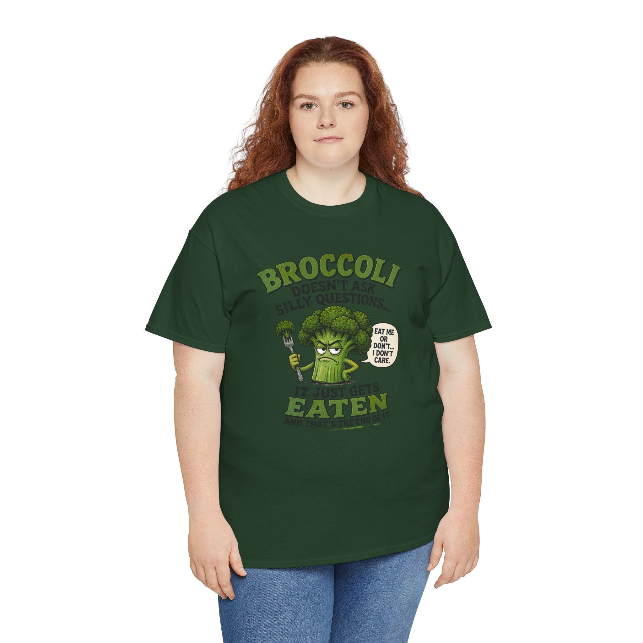 Broccoli head Unisex Heavy Cotton Tee