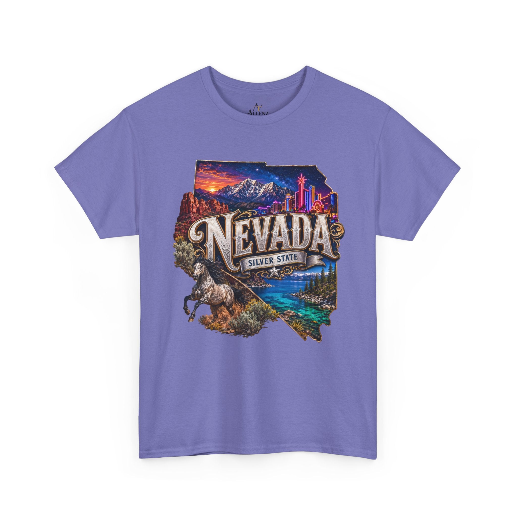 Unisex Heavy Cotton Tee🎰 Nevada – Desert Nights and Silver State Lights 🌵✨