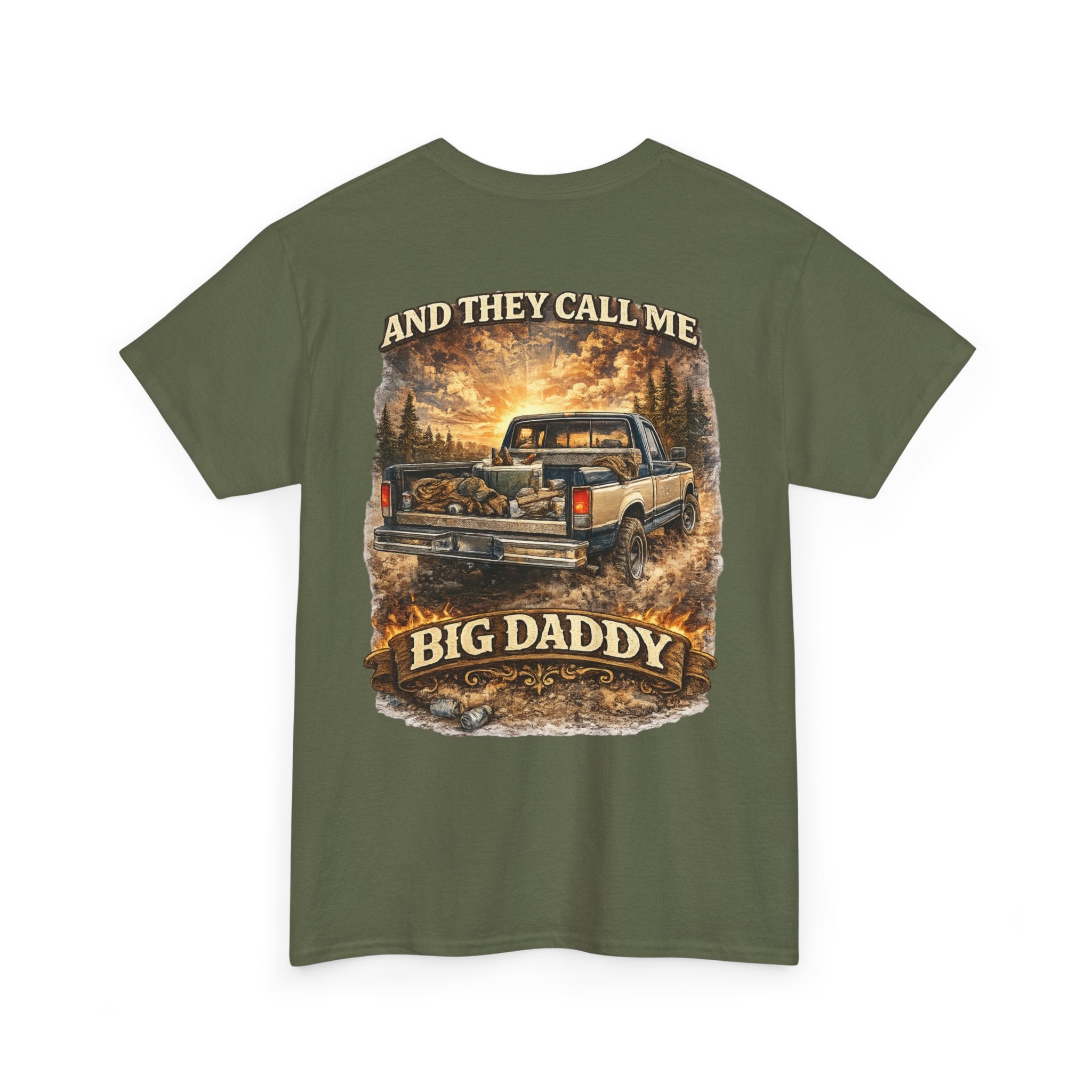 Unisex Heavy Cotton Tee 🚙🔥  And They Call Me BIG DADDY – Retro Truck T-Shirt Design 🔥🚙