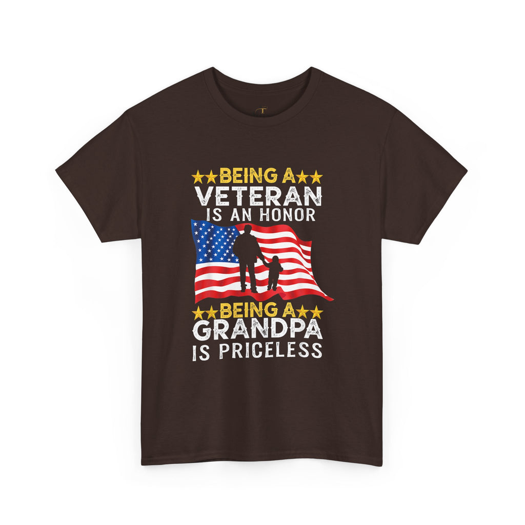 Unisex Heavy Cotton Tee Veteran Grandpa Patriotic