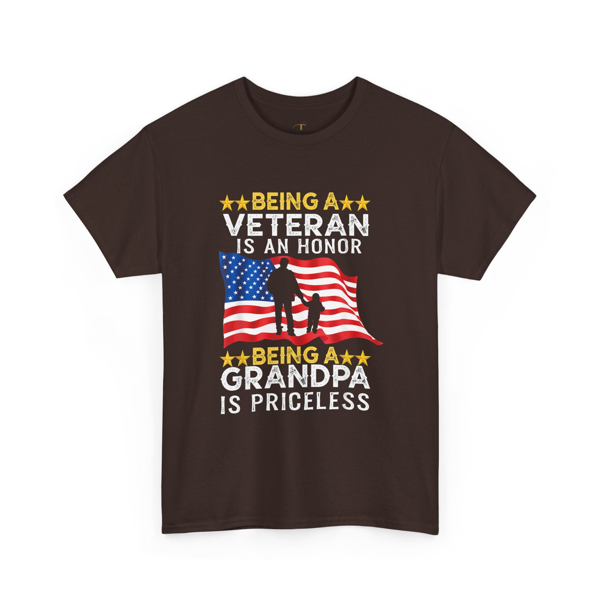 Unisex Heavy Cotton Tee Veteran Grandpa Patriotic