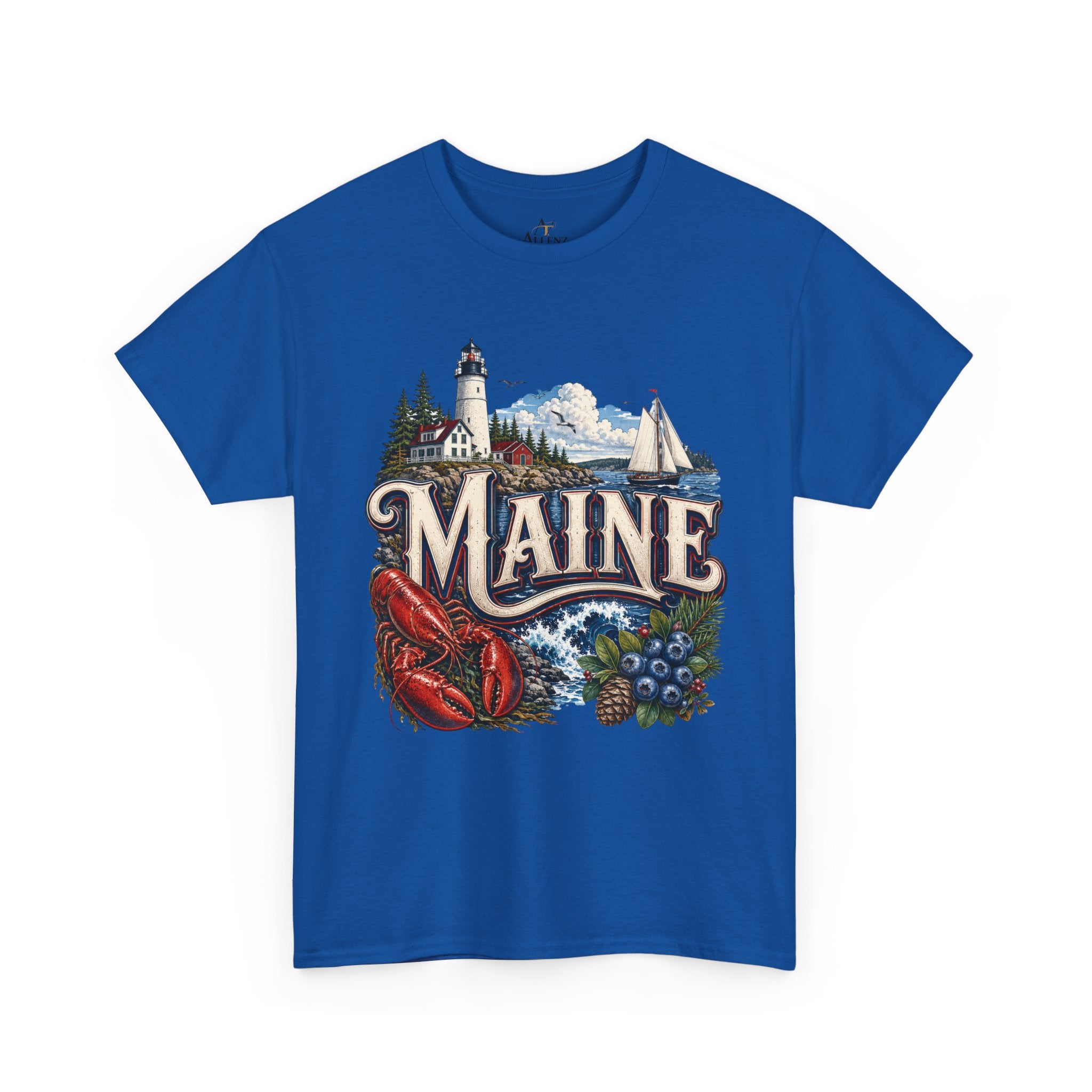 Unisex Heavy Cotton Tee 🦞 Maine – Coastal Beauty and New England Charm 🦞