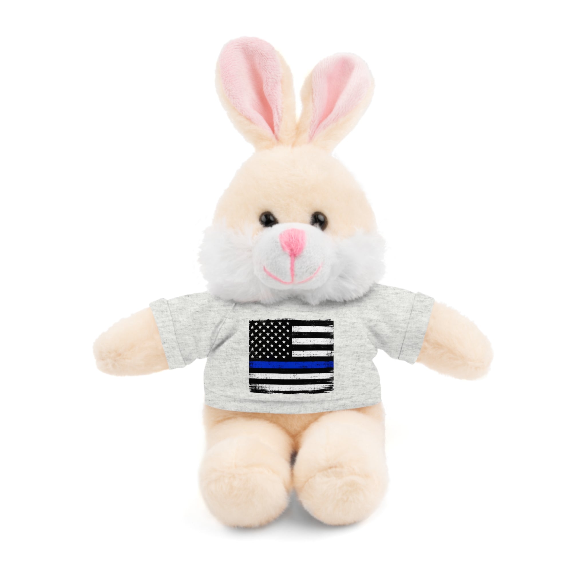 Kids Stuffed Animal with Thin Blue line flag Tee